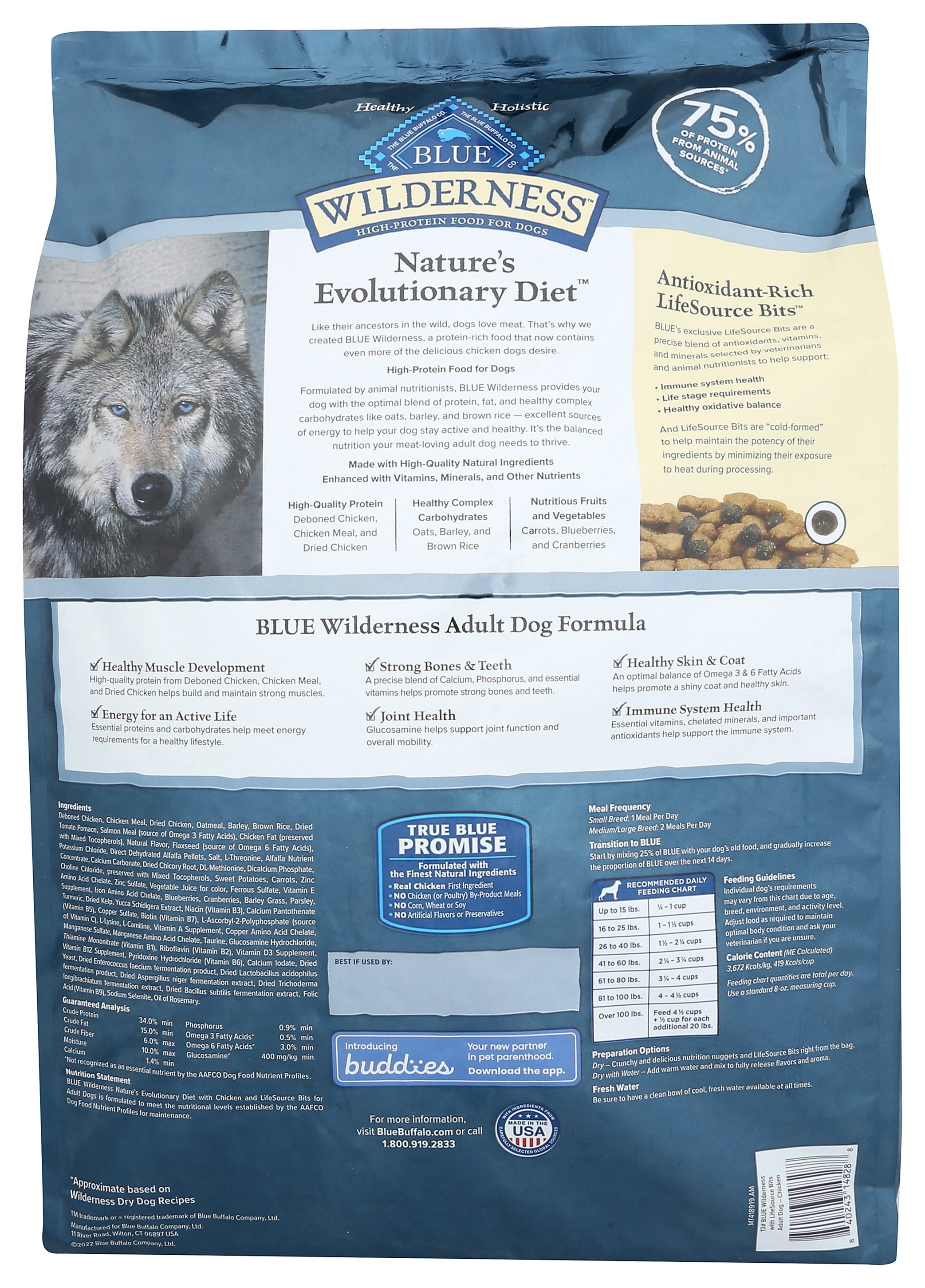 BLUE BUFFALO DOG FOOD ADLT CHC WLDRNS