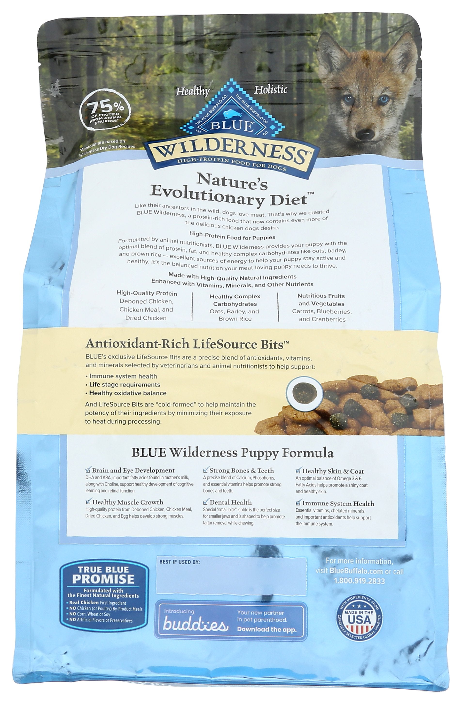 BLUE BUFFALO DOG FOOD PPPY CHC WLDRNS - Case of 3