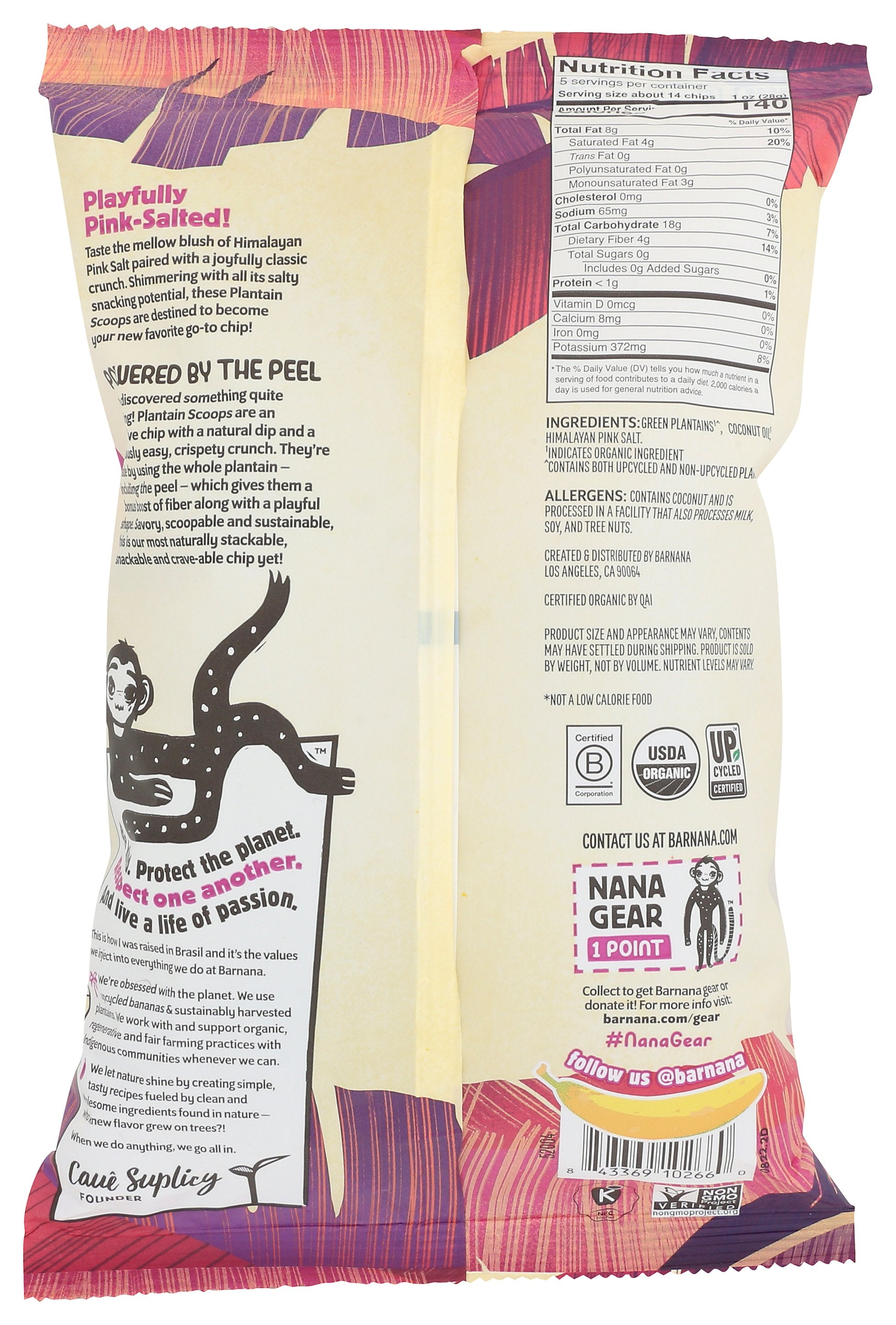 BARNANA PLANTAIN SCOOPS PINK SLT - Case of 6