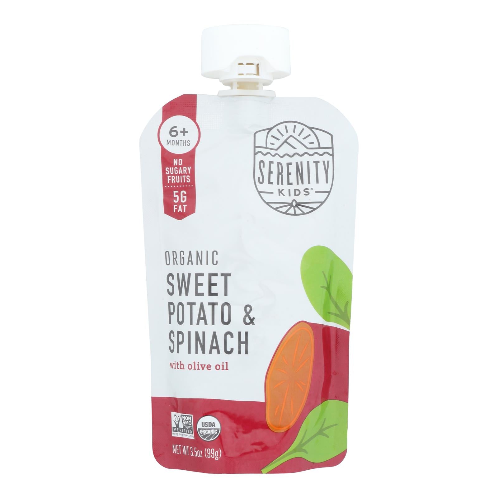 Serenity Kids Llc - Pouch Sweet Pot Spinach - Case Of 6 - 3.5 Oz