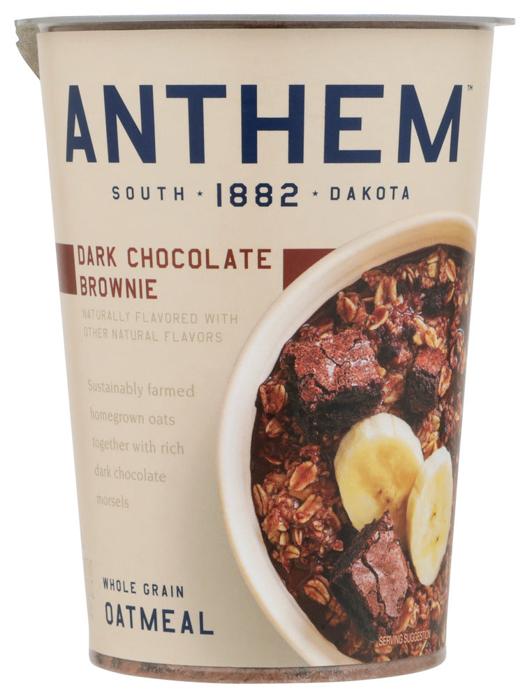Anthem Oatmeal Cup Whole Grain Dark Chocolate - Count of 6 - 3.25oz