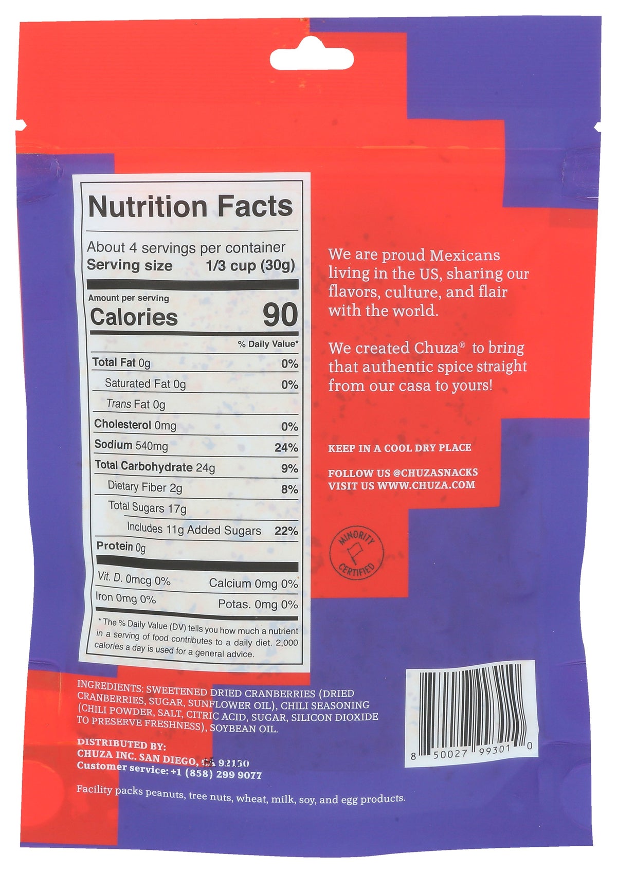 CHUZA CRANBERRY DRY SPICY - Case of 6