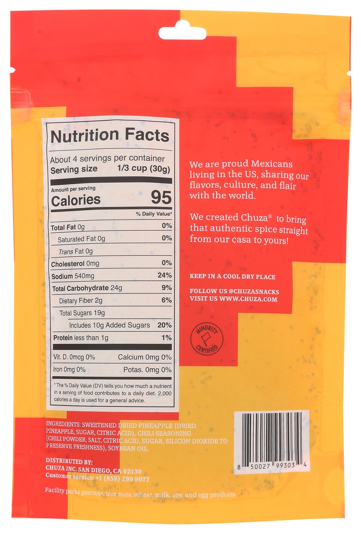 CHUZA PINEAPPLE DRY SPICY - Case of 6