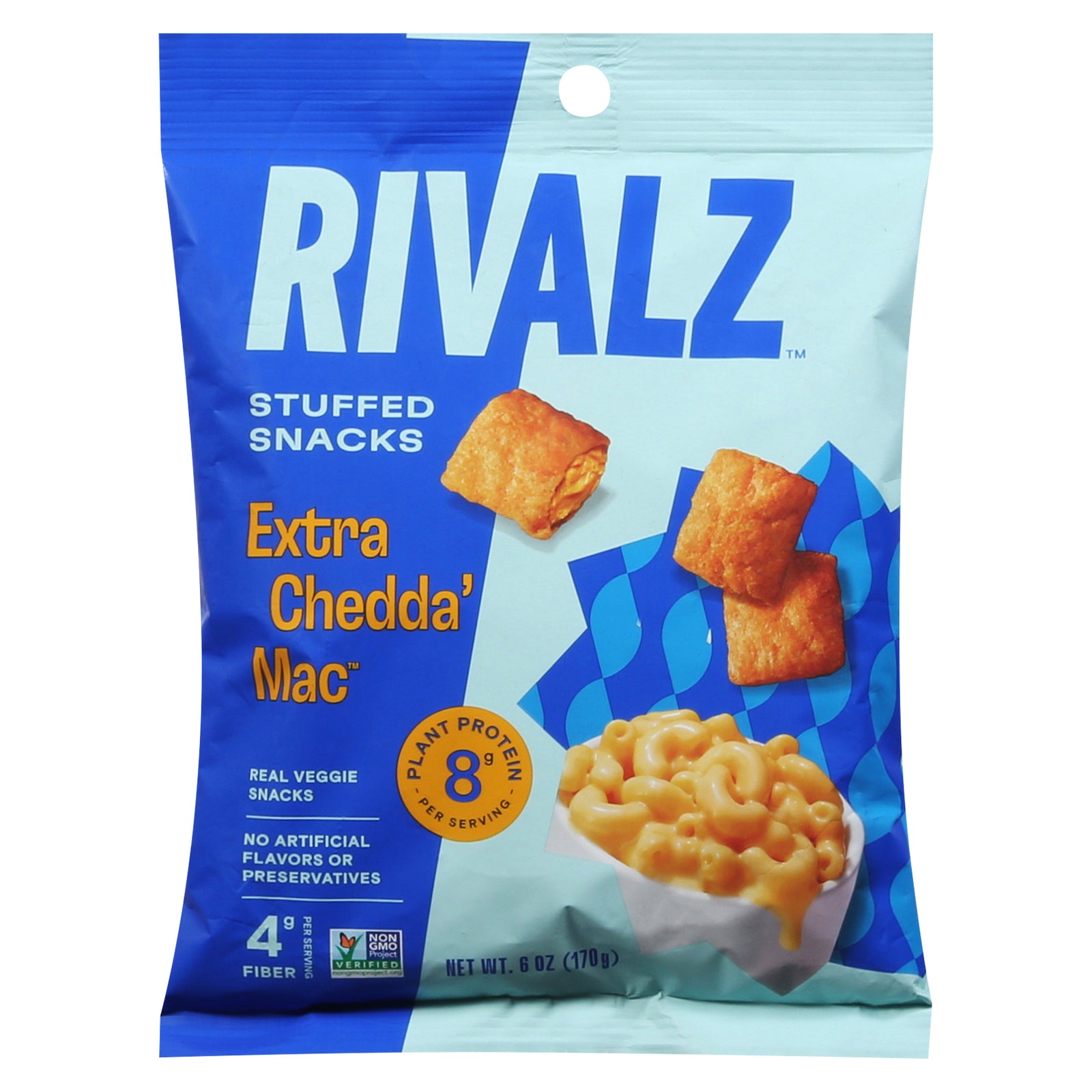 Rivalz - Veg Snack Extra Ched Mac - CS of 10-6 OZ