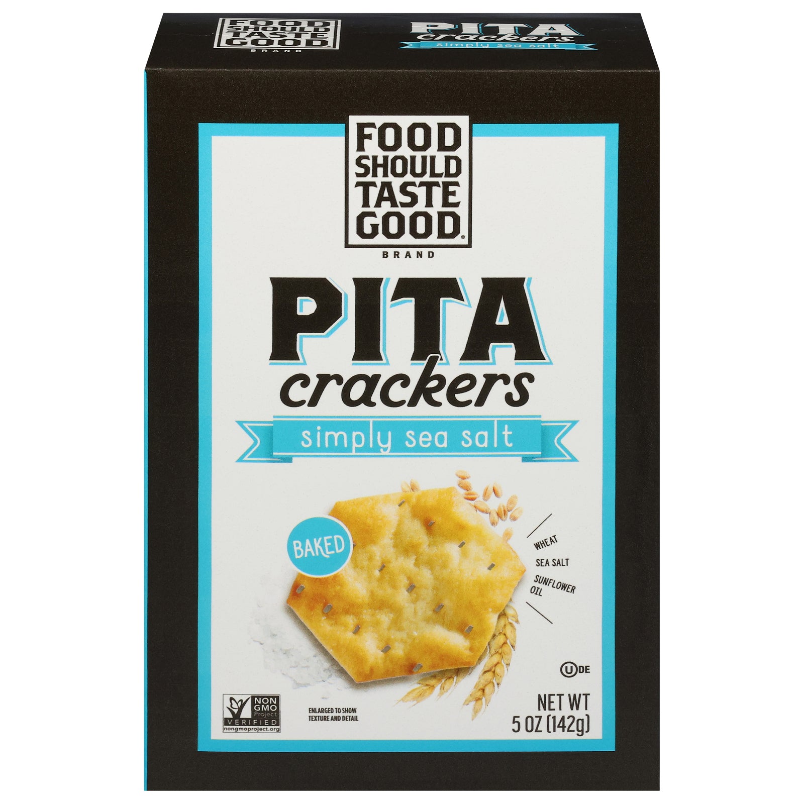 Food Should Taste Good - Cracker Pita Bkd Sea Salt - CS of 6-5 OZ