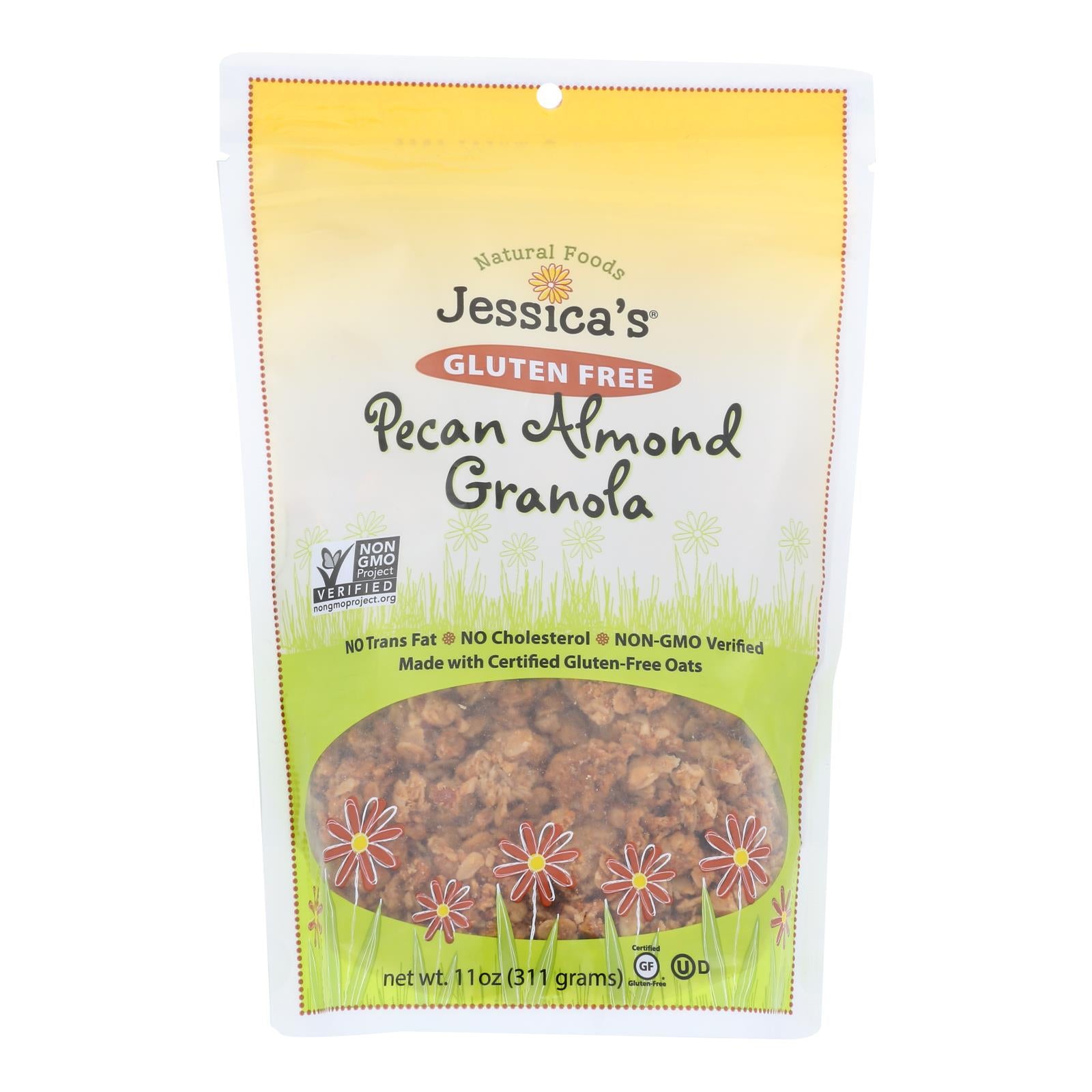 Jessica's Natural Foods Gluten Free Pecan Almond Granola - Case of 12 - 11 OZ