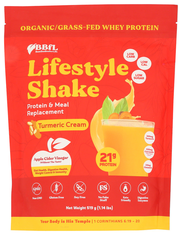 Best Bodies for Life Protein Powder Turmeric - Case of 6 - 0.93 LB