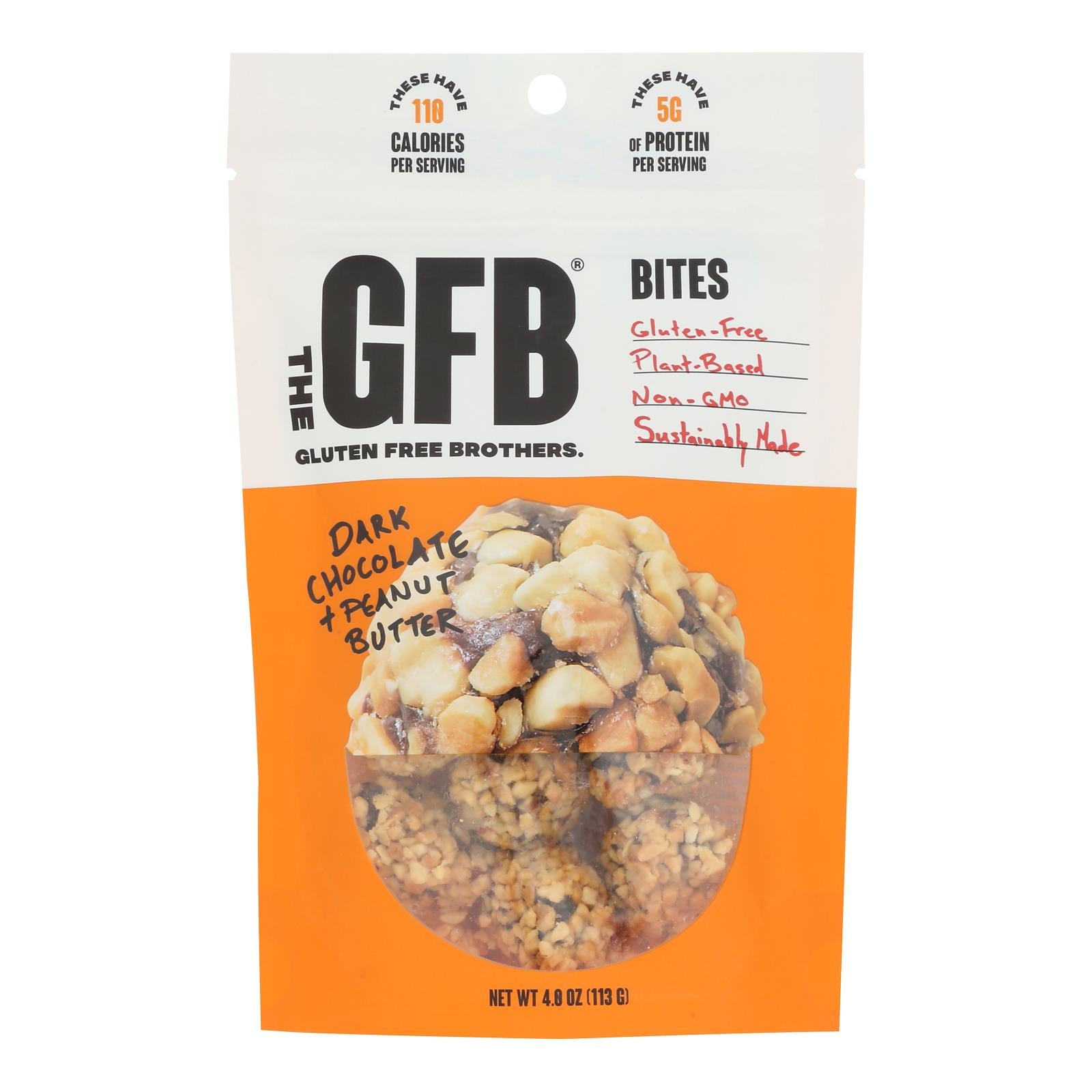 The Gfb Dark Chocolate Peanut Butter Bites - Case Of 6 - 4 Oz
