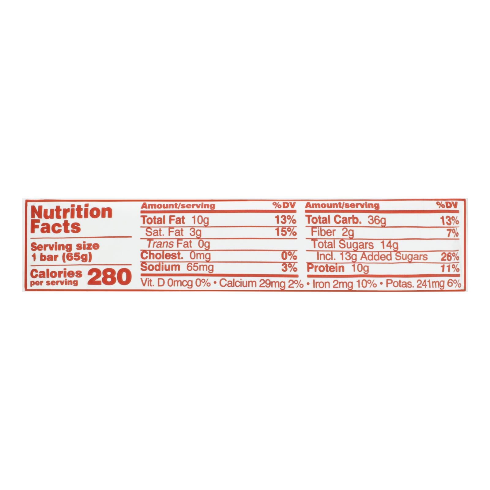 Gomacro - Bar Double Chocolate Peanut Butter Chip - Case Of 12-2.3 Oz