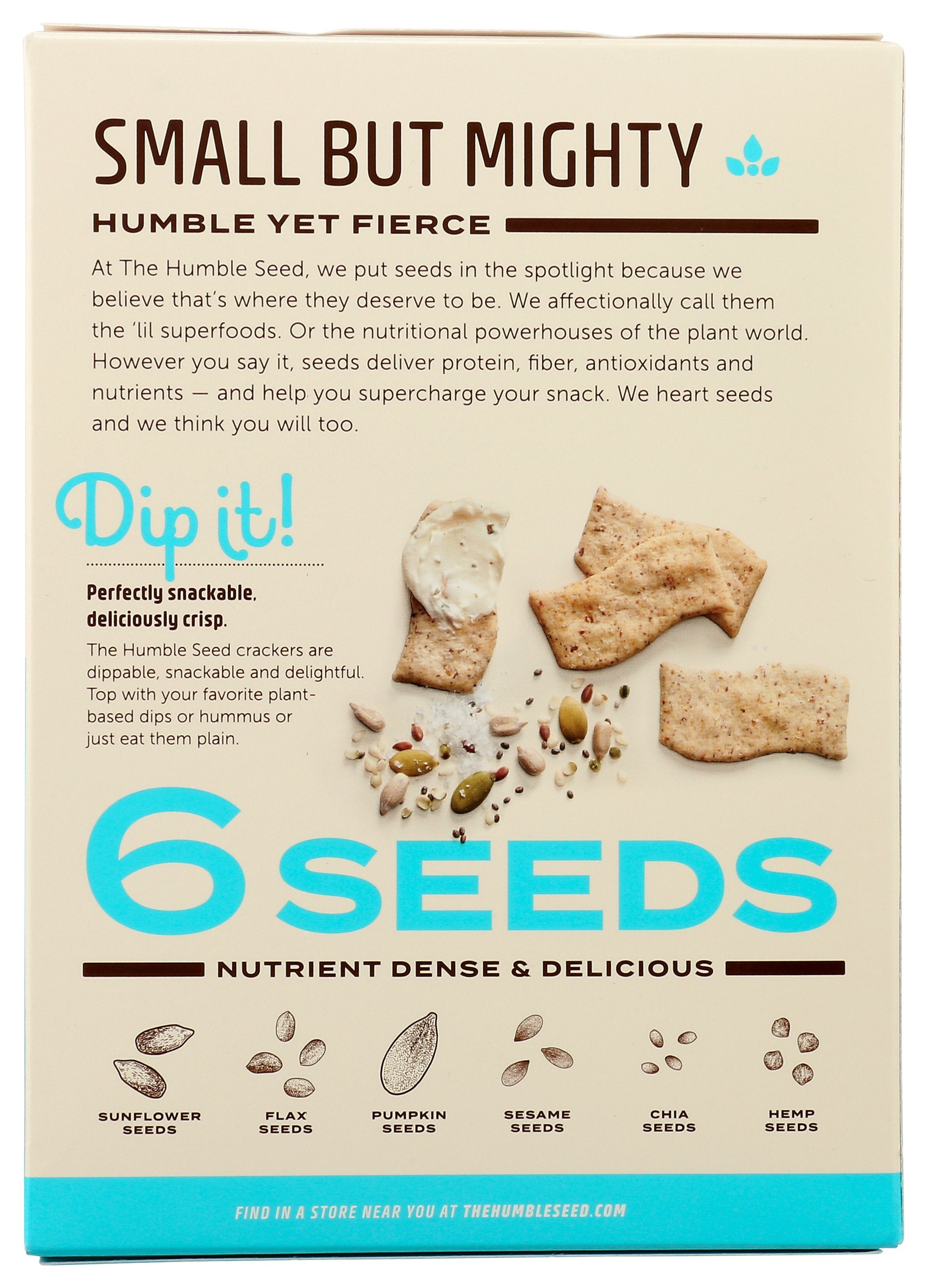 THE HUMBLE SEED CRACKERS GRN FREE SEASLT - Case of 6