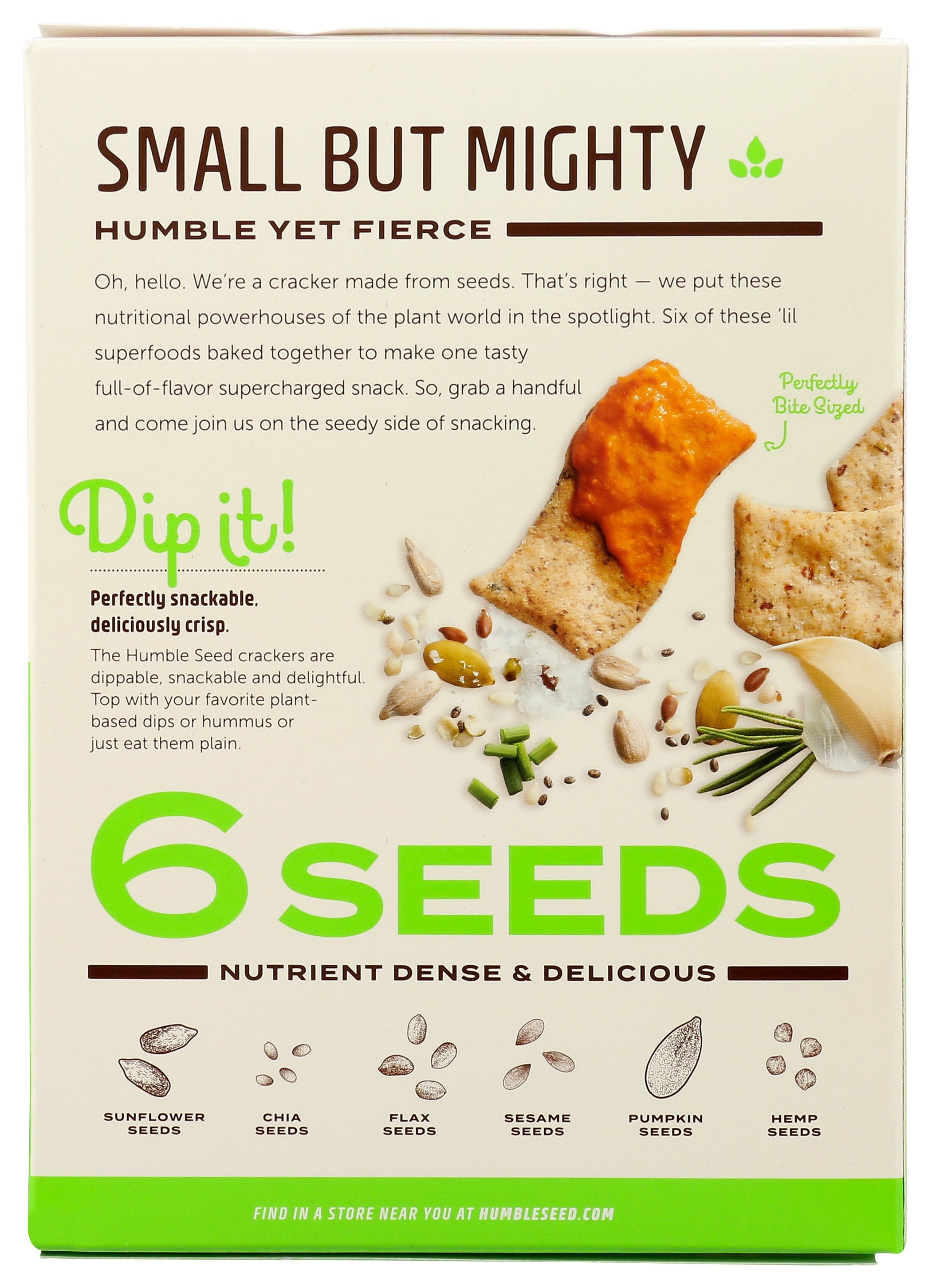 THE HUMBLE SEED CRACKERS GARLIC HERB - Case of 6