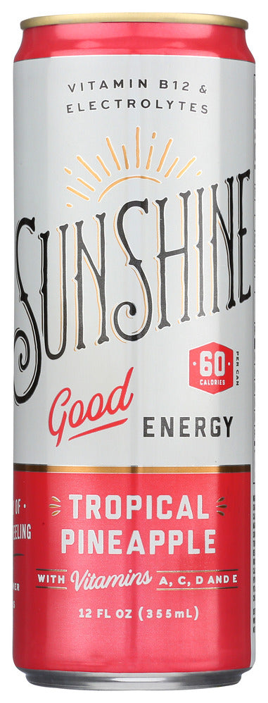 Sunshine Drink Energy Tropical Pineapple - Case of 12 - 12 FO
