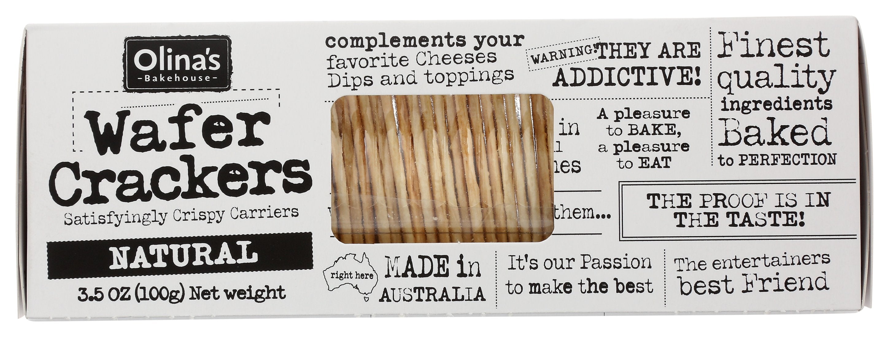 OLINAS BAKEHOUSE CRACKER WAFER NATURAL - Case of 12