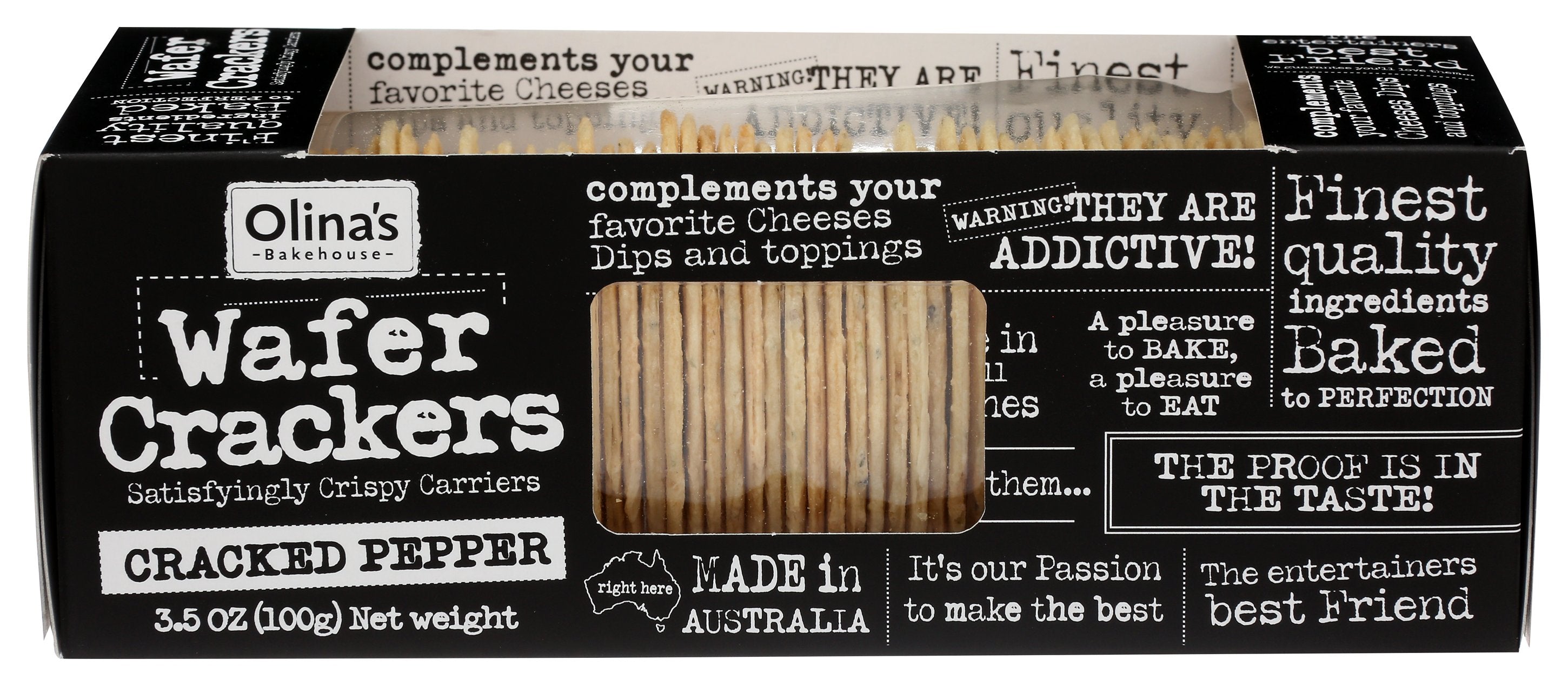 OLINAS BAKEHOUSE CRACKER WAFER CRCKD PEPPR - Case of 12
