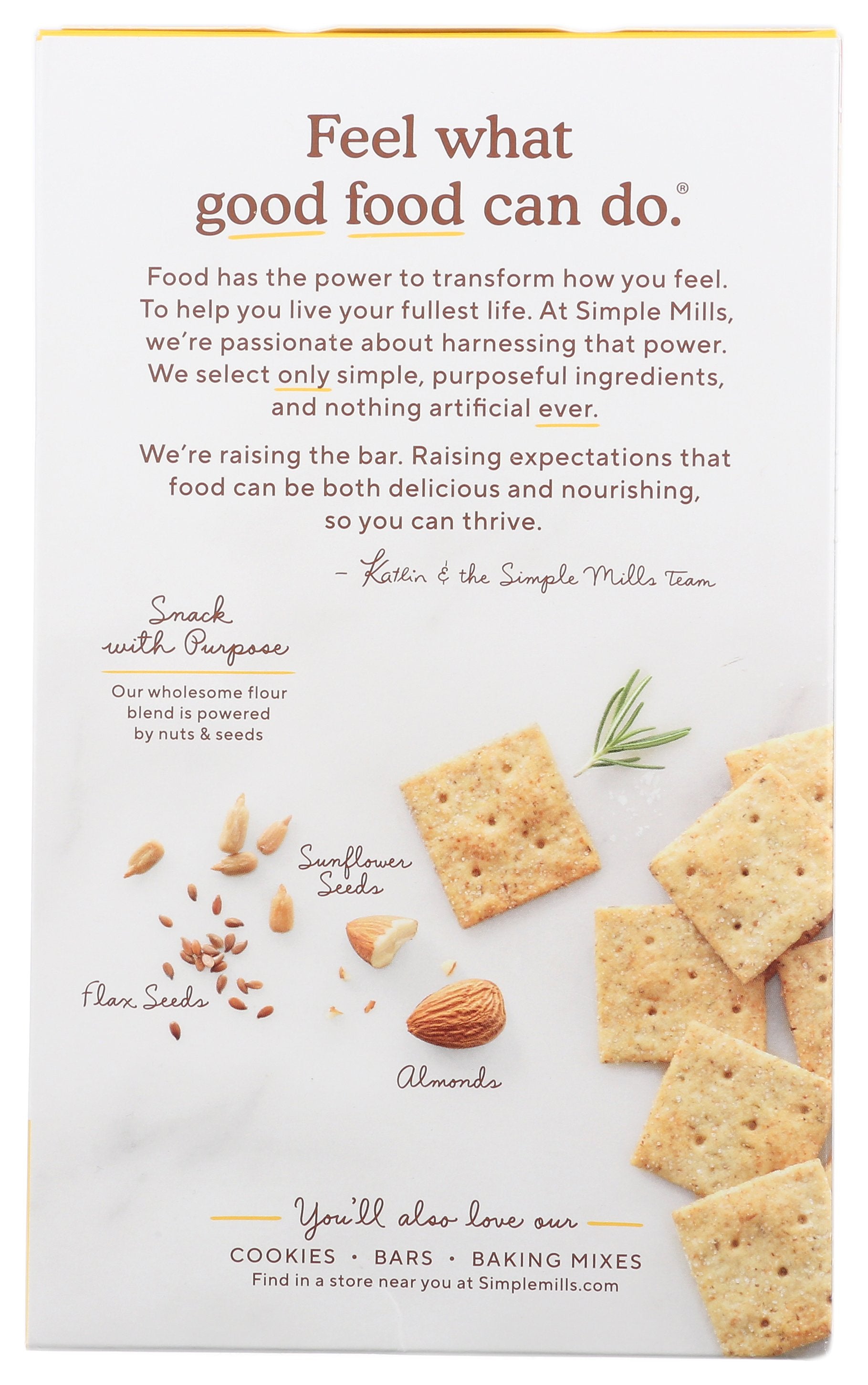 SIMPLE MILLS CRACKERS ALMND FLR RSMRY - Case of 6