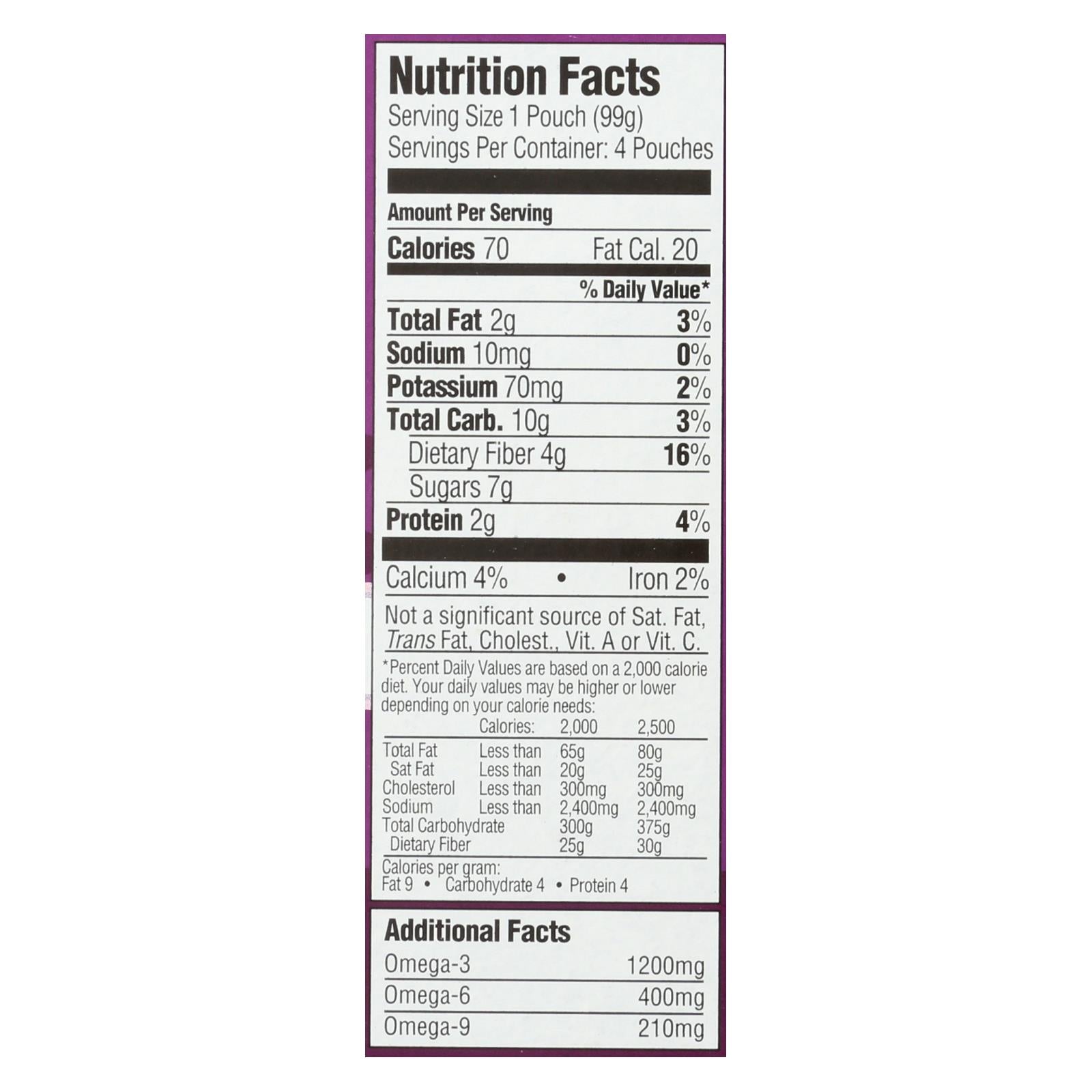 Mamma Chia Squeeze Vitality Snack - Blackberry Bliss - Case of 6 - 3.5 oz.