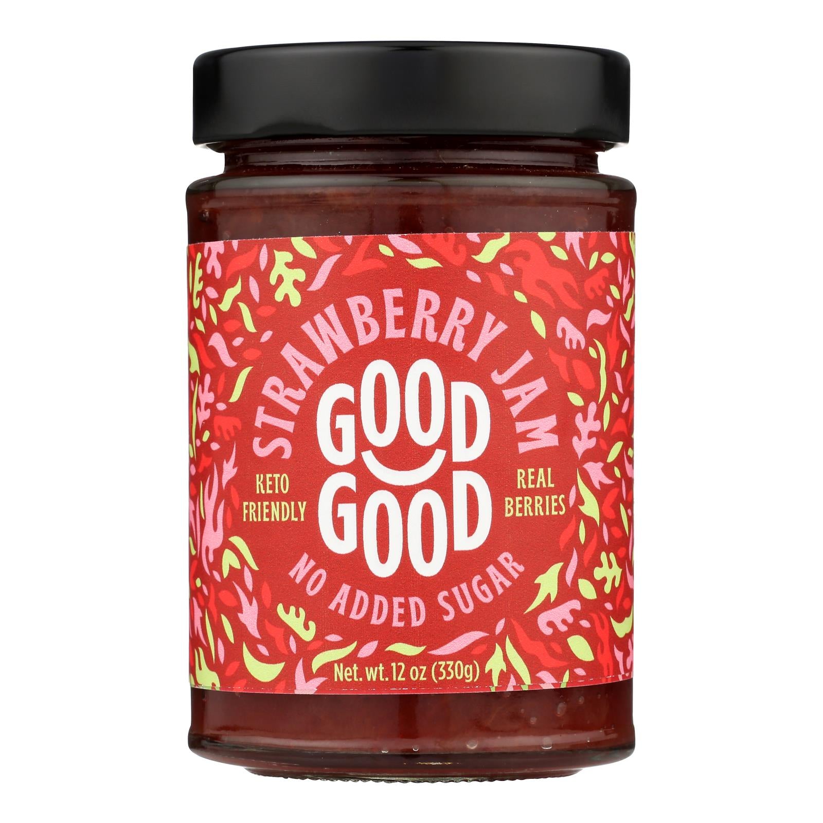 Good Good - Jam Strawberry No Sugar - Case Of 6-12 Oz