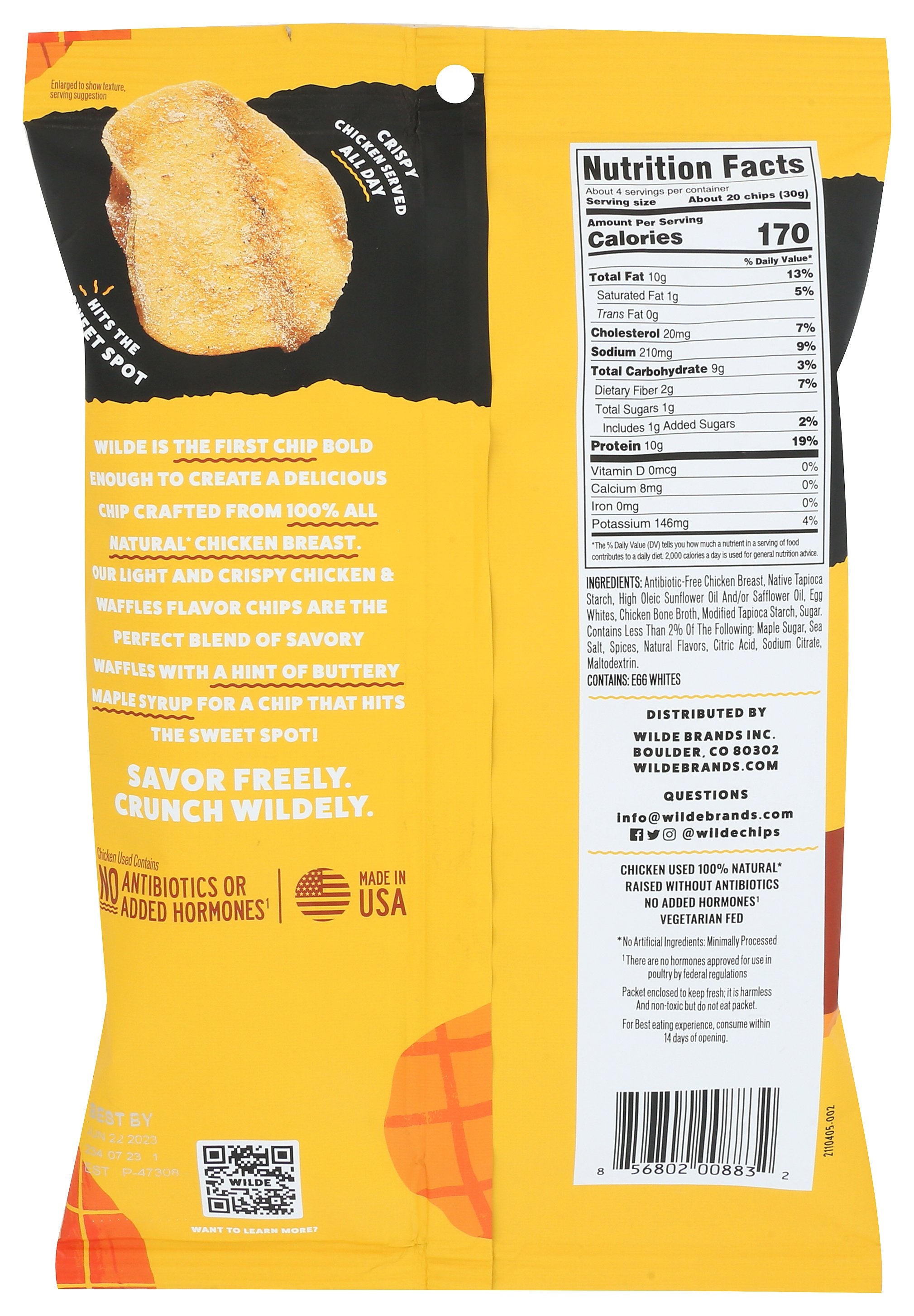 WILDE SNACKS CHIPS CHICKEN N WAFFLES - Case of 12