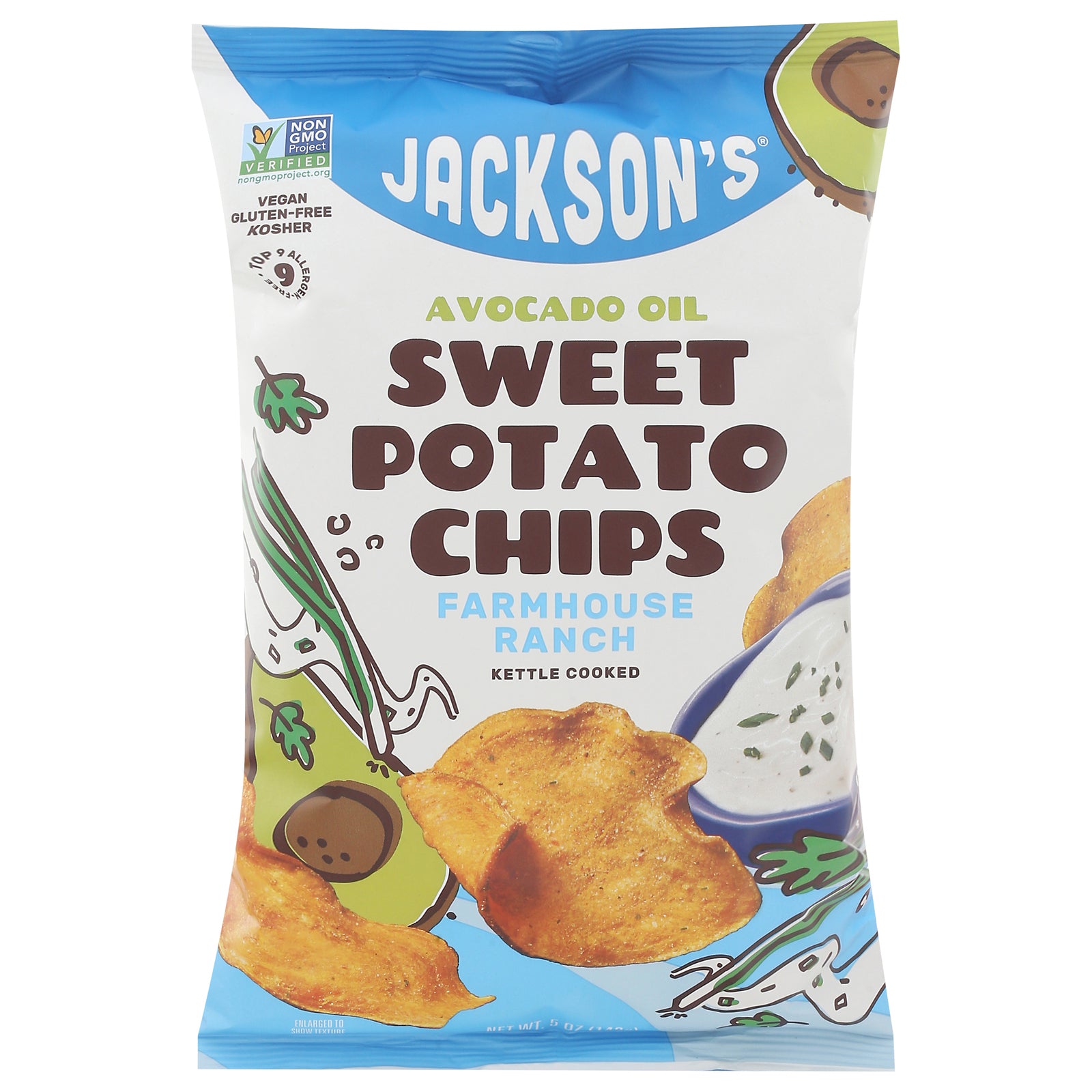 Jacksons - Potchip Swt Fh Ranch Avoo - CS of 12-5 OZ