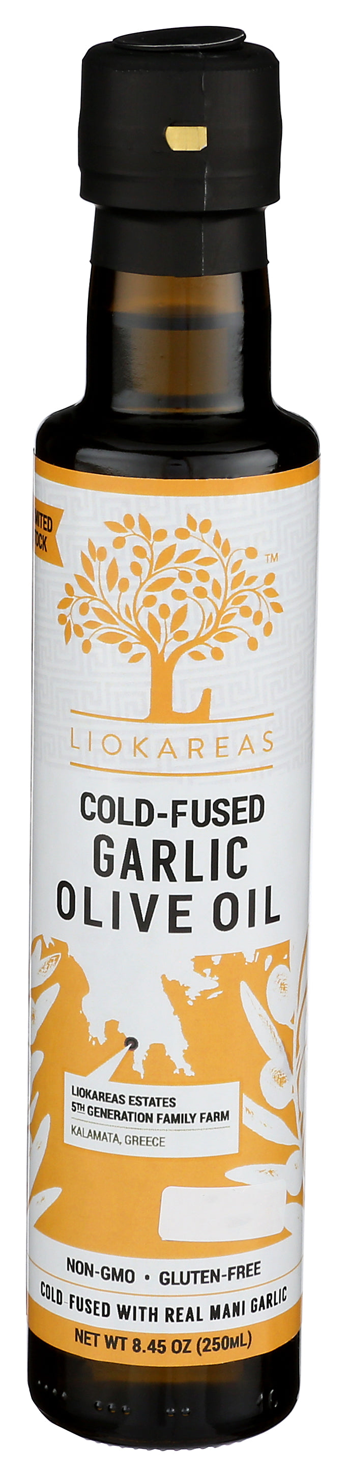Liokareas: Cold Fused Garlic Olive Oil - Case of 6 - 8.45 fl oz