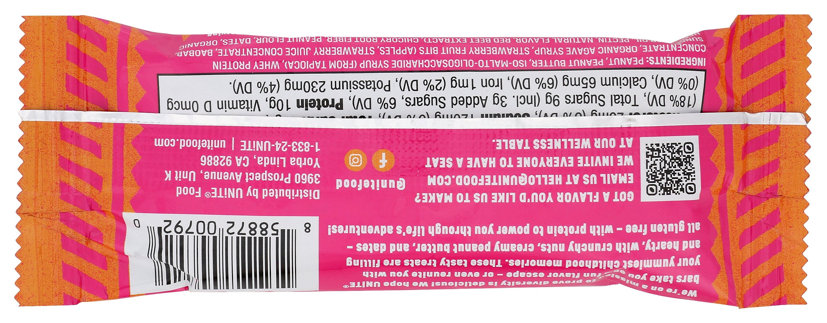 UNITE BAR PROTEIN PB JELLY - Case of 12