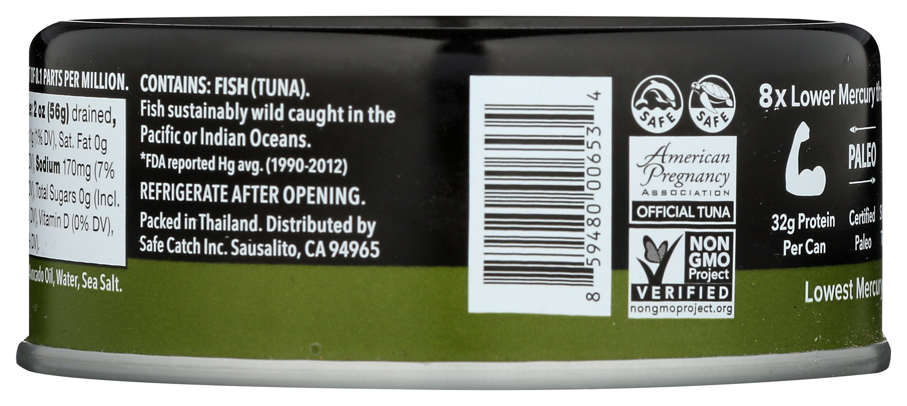 SAFECATCH TUNA YELLOWFIN AVOCD OIL - Case of 6