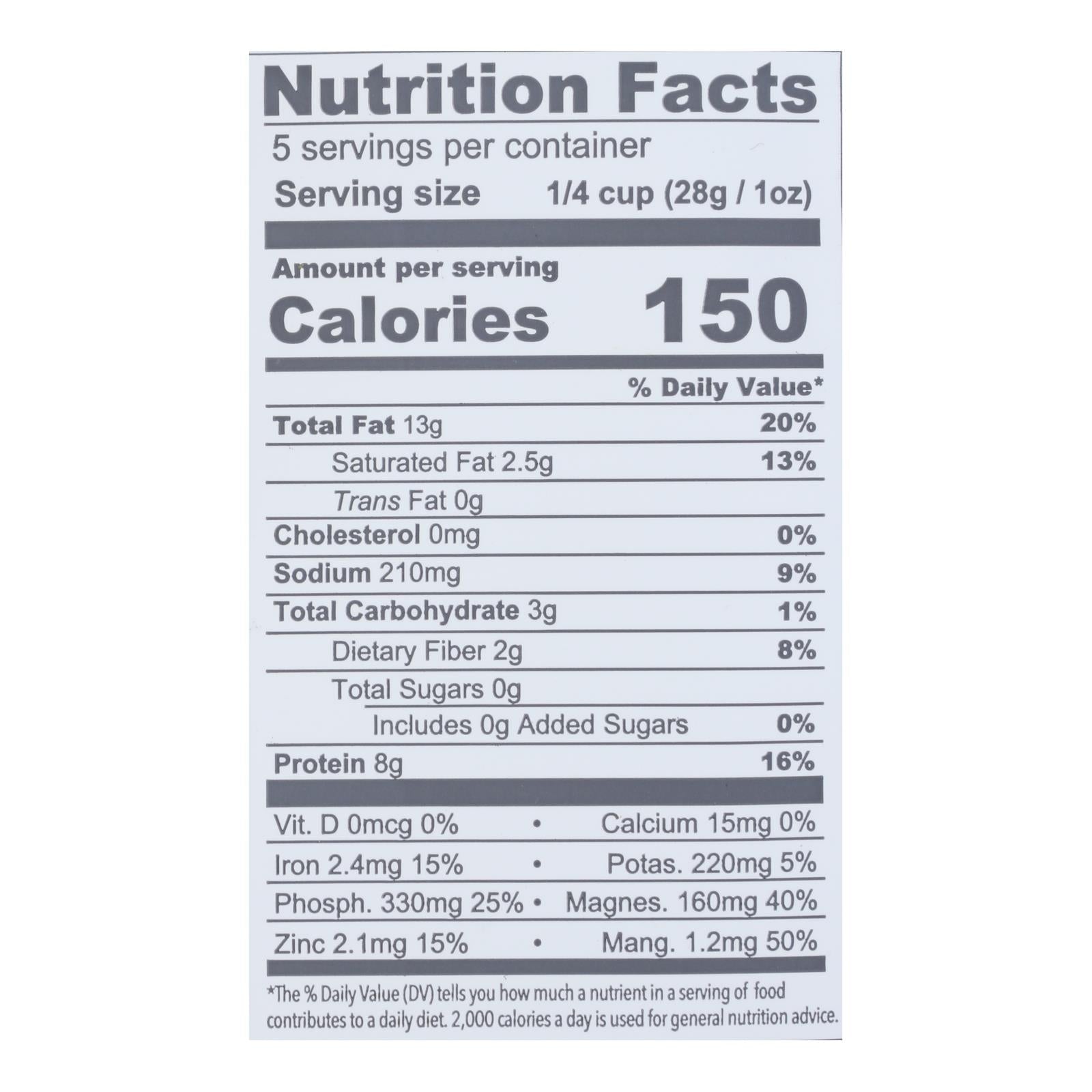 Superseedz Gourmet Pumpkin Seeds - Sea Salt - Case Of 6 - 5 Oz.