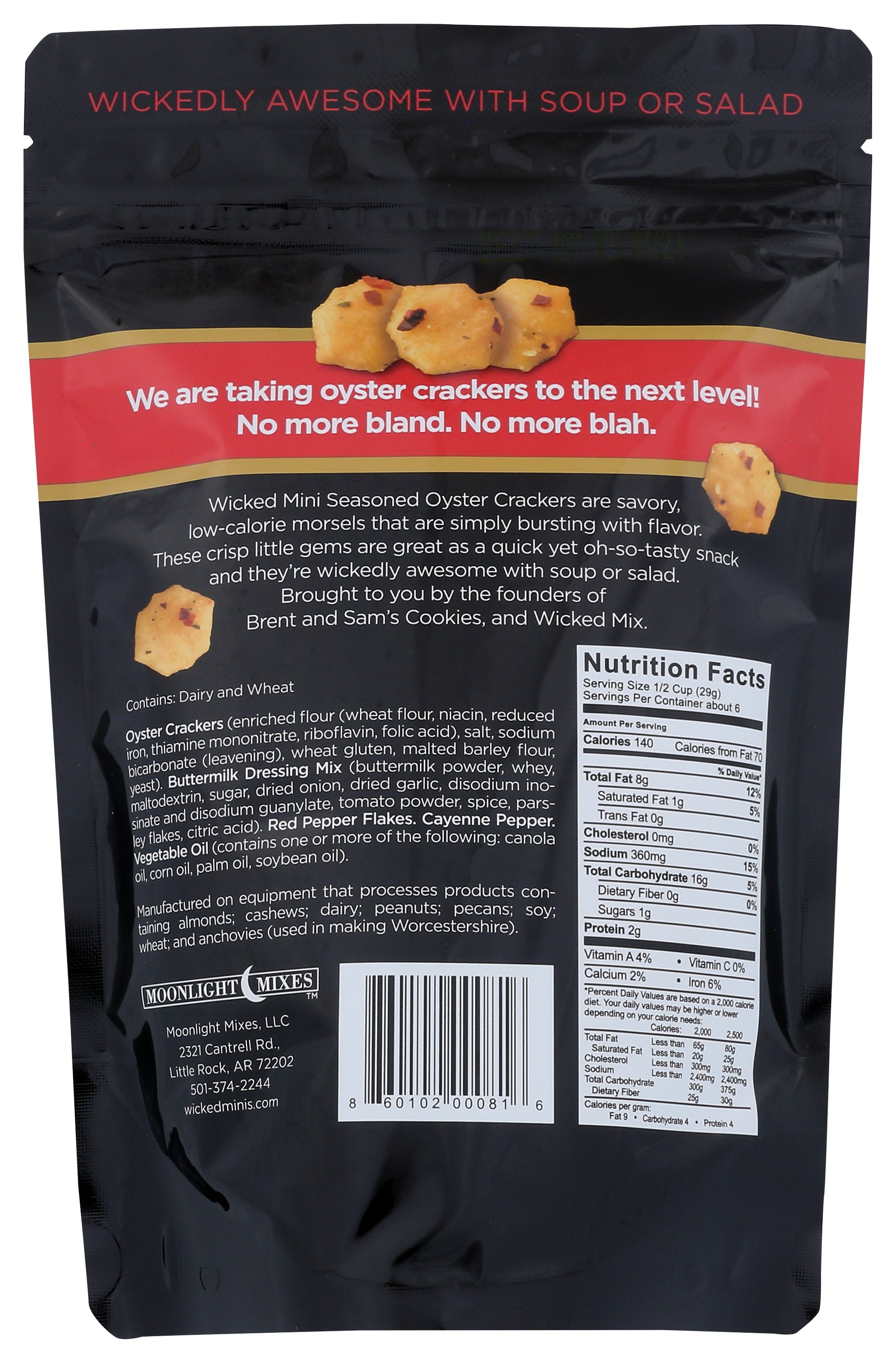 WICKED MIX CRACKERS OYSTR RED PEPPER - Case of 6