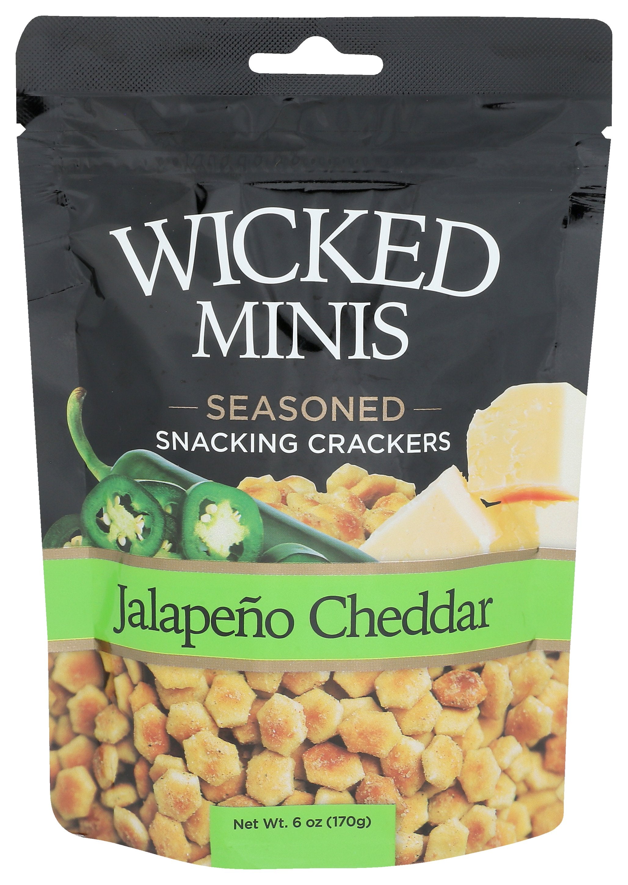 WICKED MIX CRACKERS JALAPENO CHEDDAR - Case of 6