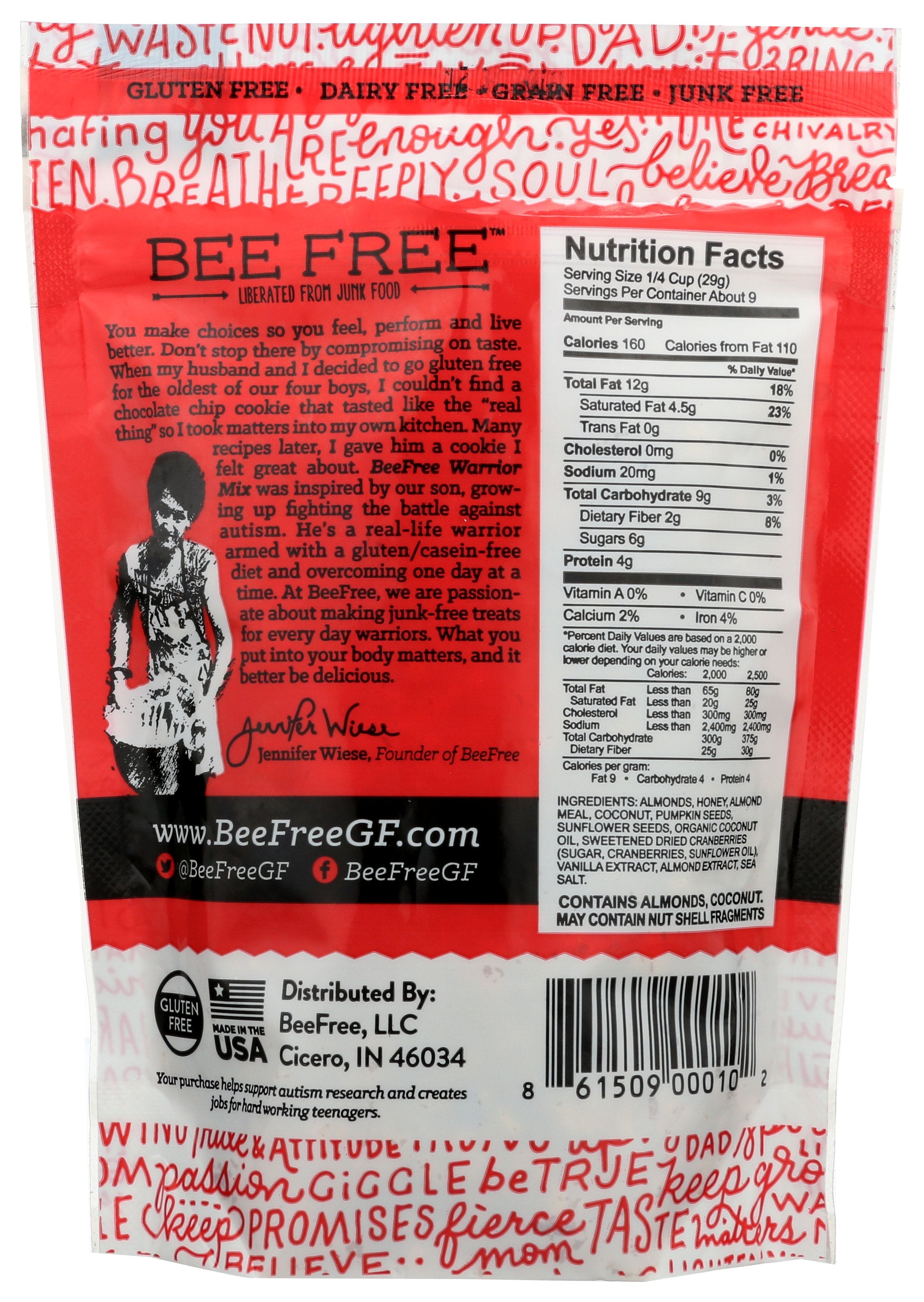 BEEFREE GRANOLA HAGENS BERRY BOMB - Case of 6