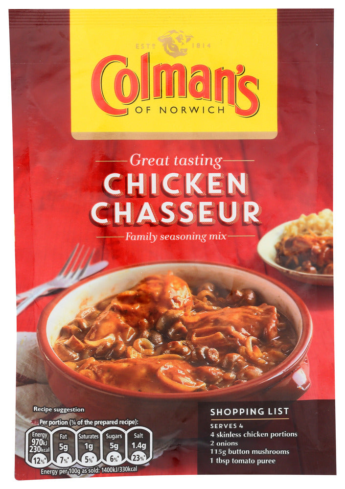 Coleman's Seasoning Mix Chicken Chasseur - Case of 16 - 1.5oz