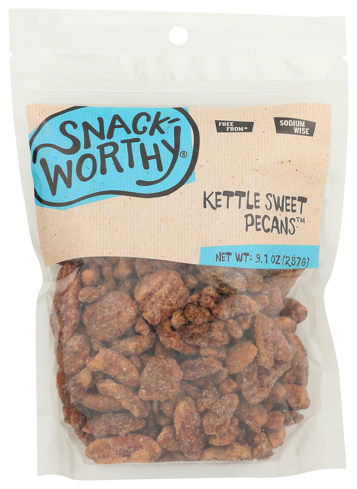 Snackworthy Pecans Kettle Sweet - Pack of 12 - 9.1 oz