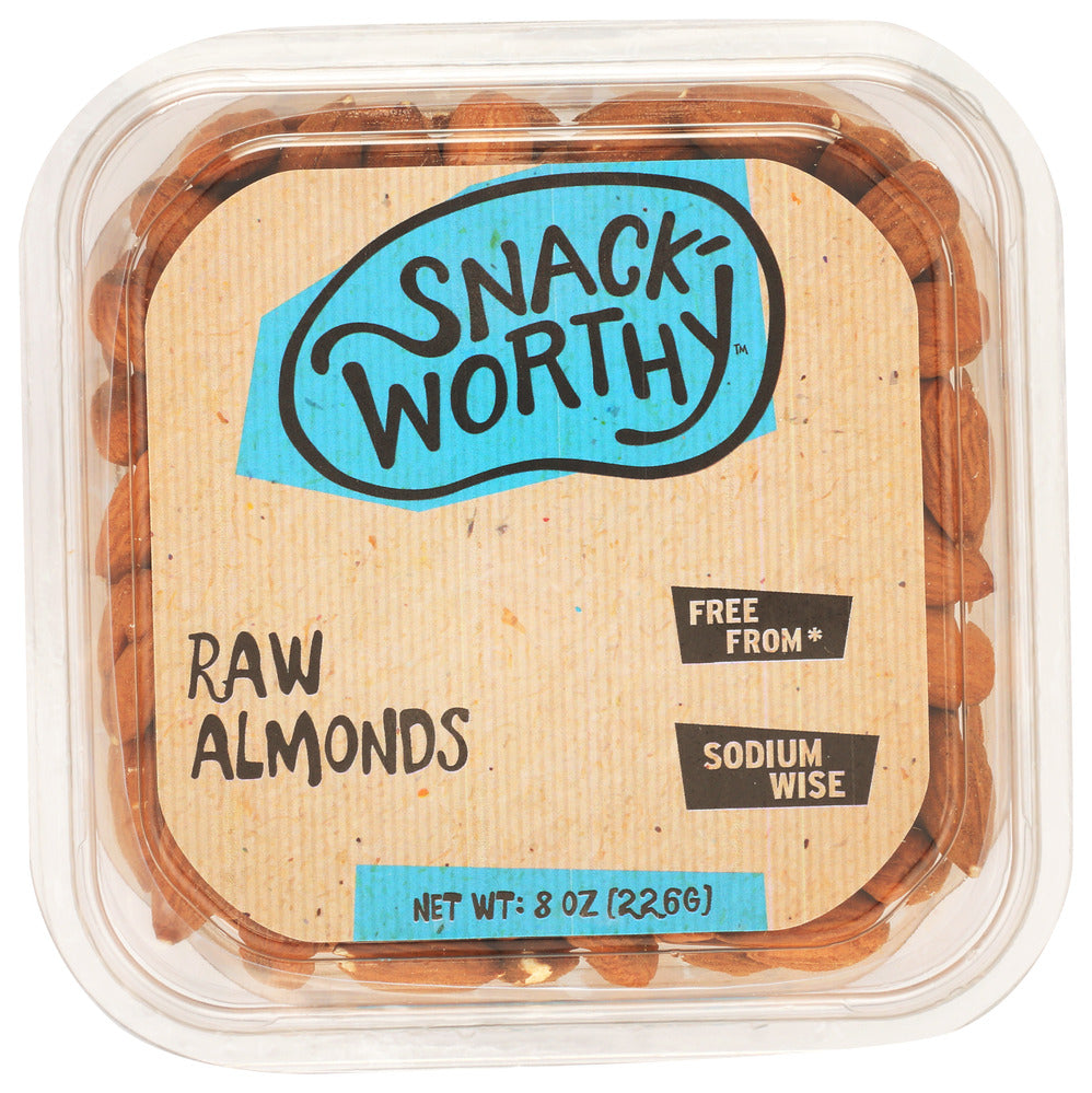 Snackworthy Almonds Raw - Pack of 12 - 8 oz