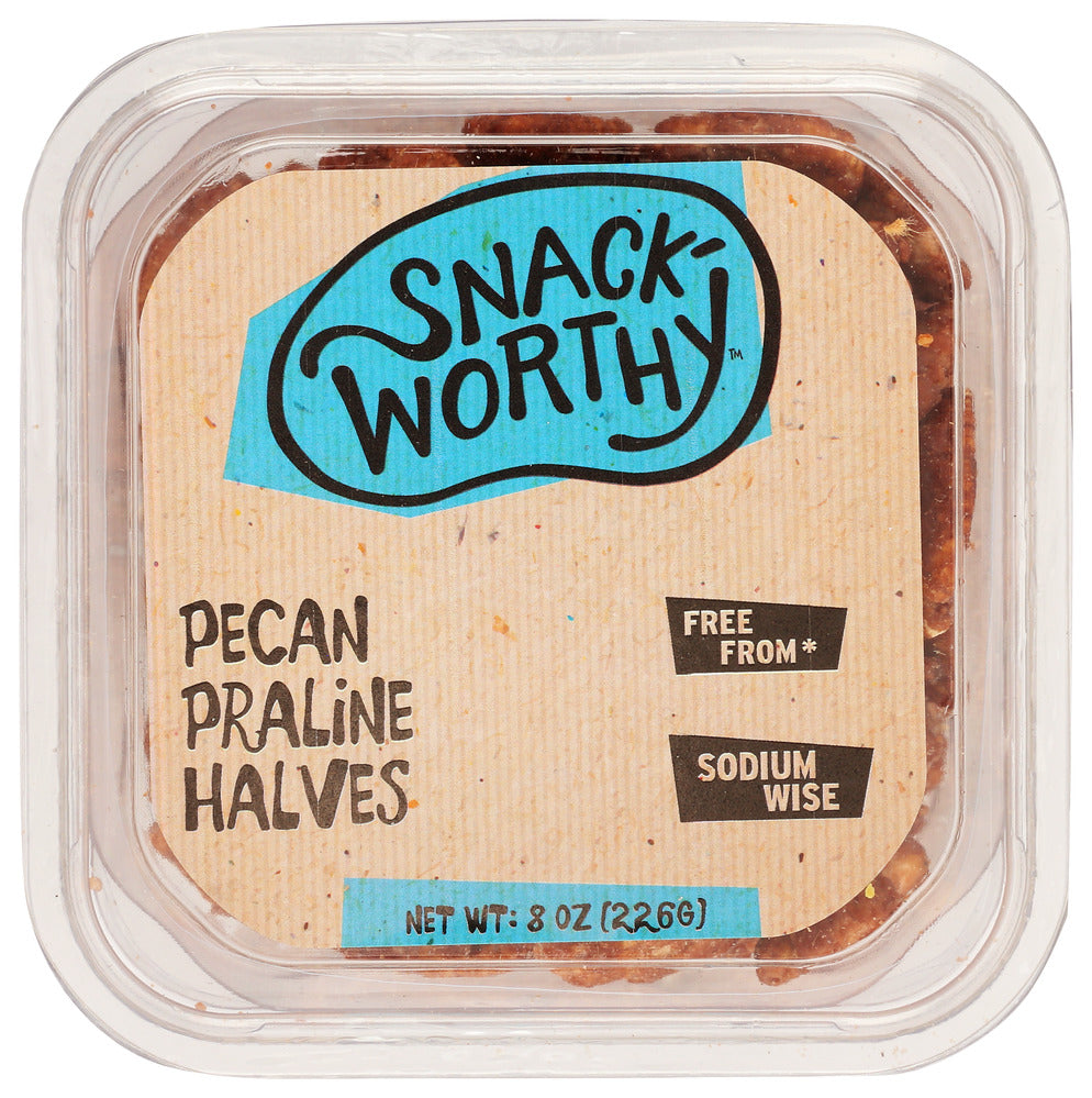 Snackworthy Pecan Praline Halves - Pack of 12 - 8 OZ