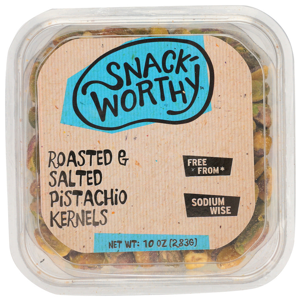 Snackworthy Pistachio Kernel Roasted Salted - Pack of 12 - 10 oz