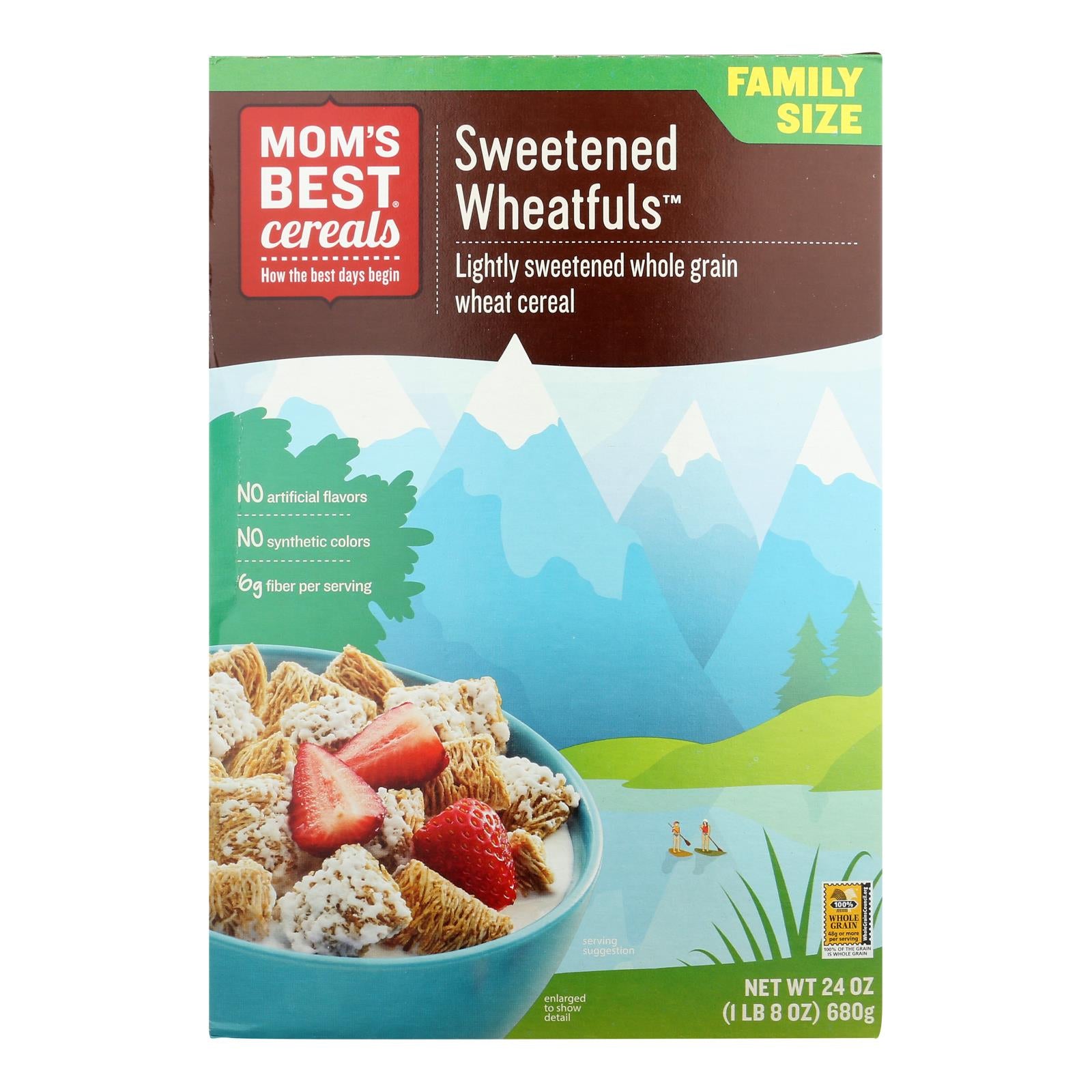 Mom's Best Naturals Wheat-fuls - Sweetened - Case Of 12 - 24 Oz.