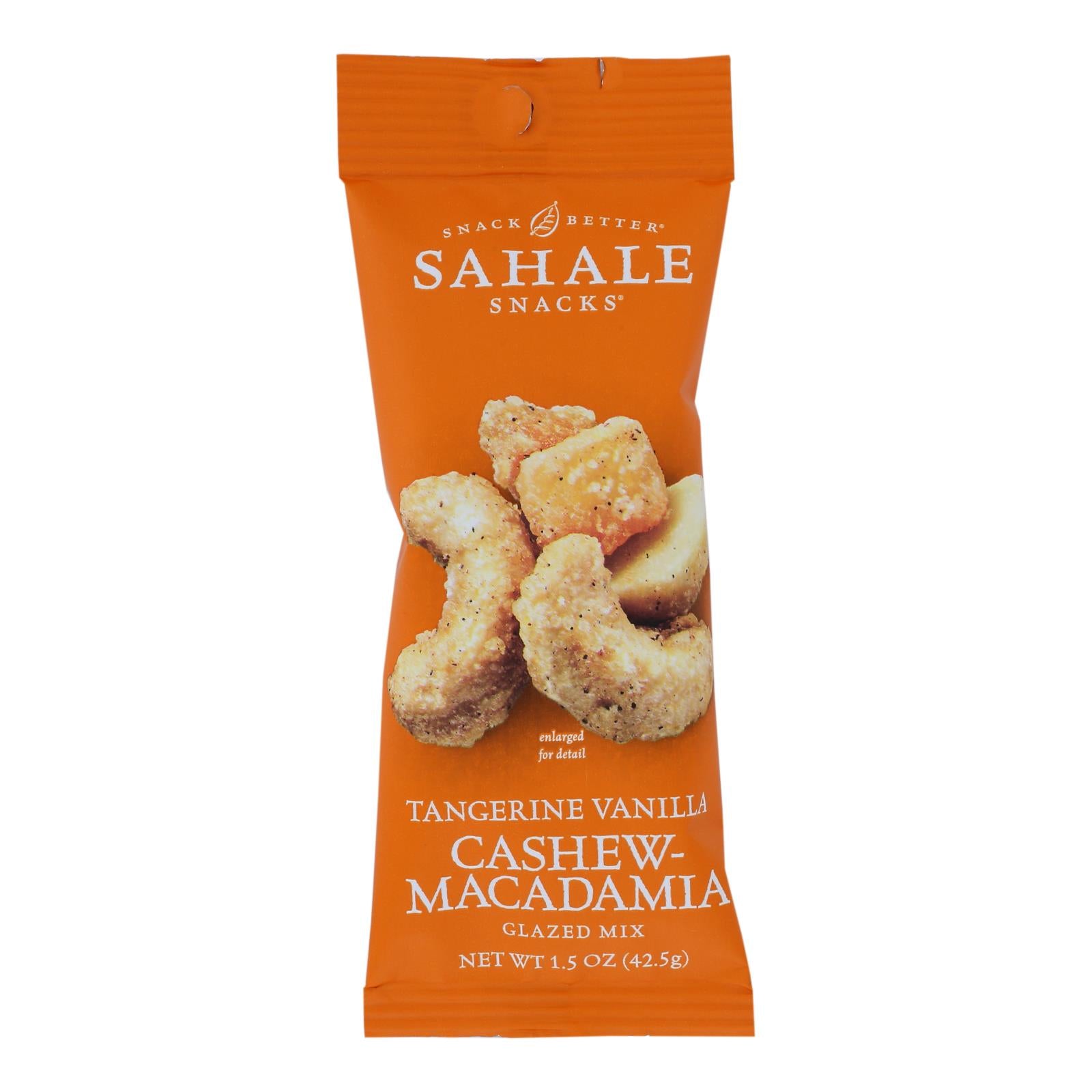 Sahale Tangerine Vanilla Cashew Macadamia Glazed Mix - Case Of 9 - 1.5 Oz