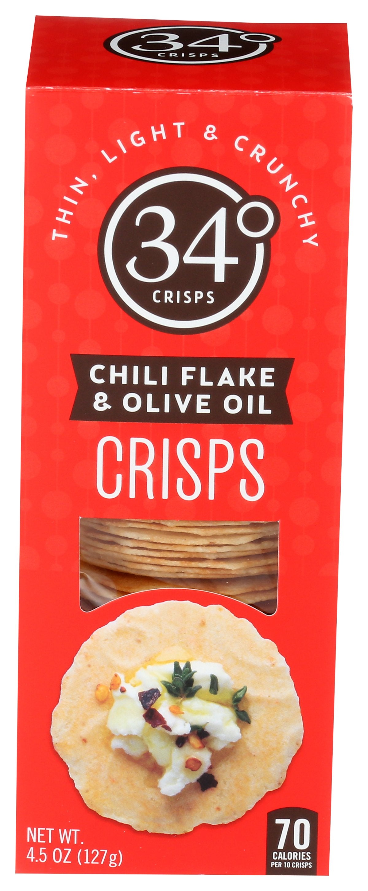 34 DEGREES CRISPS CHILI FLAKE OL OIL - Case of 12