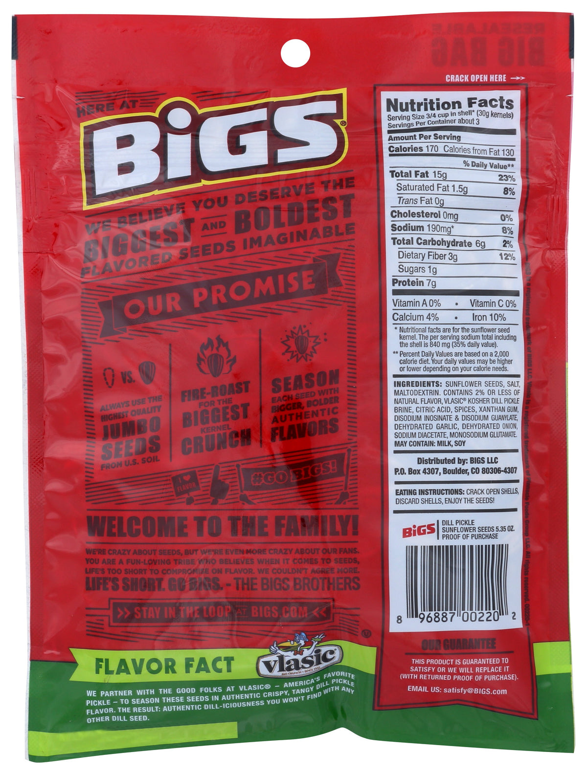 BIGS SEED SNFLWR DILL PCKL VLSSC - Case of 8