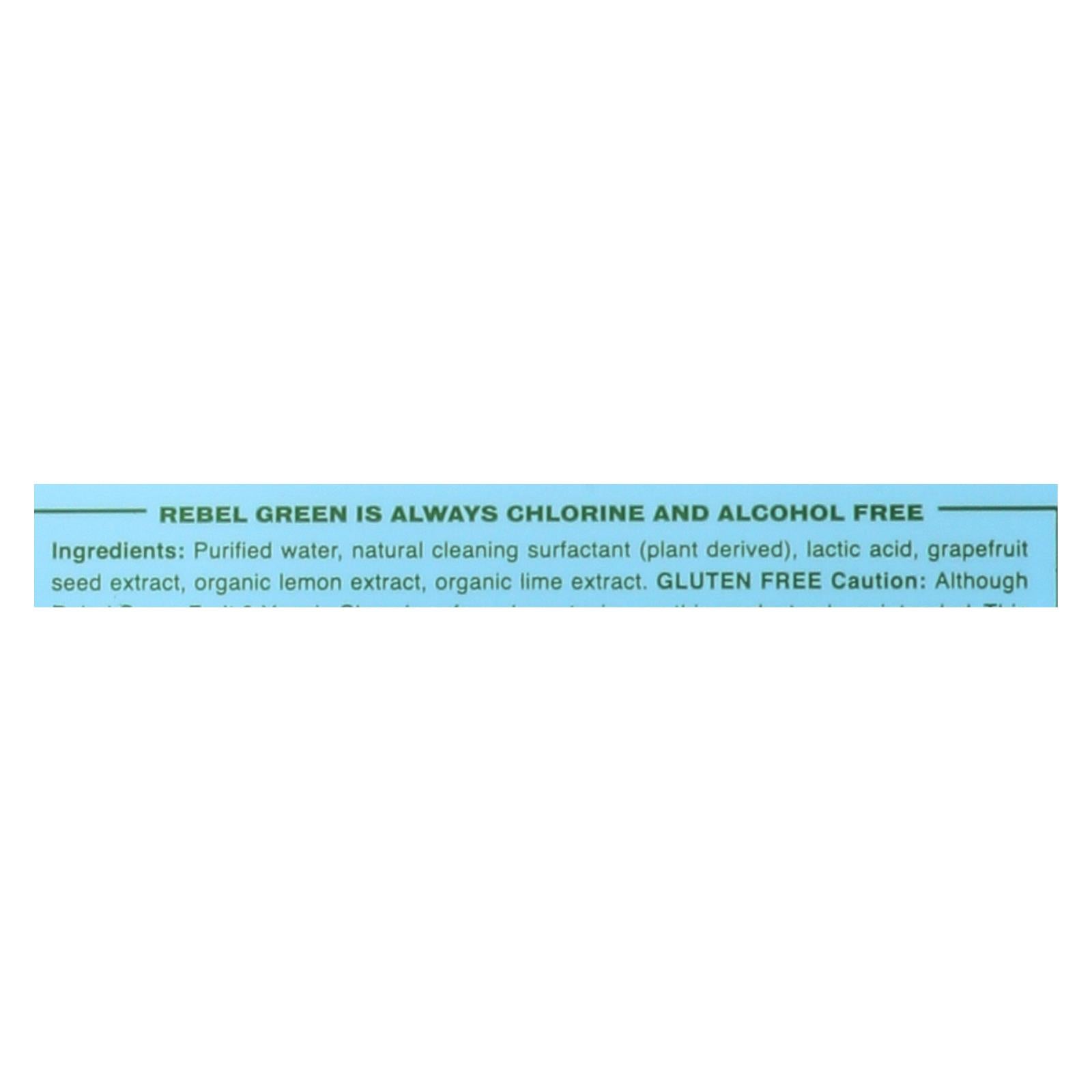 Rebel Green Cleaning Spray - Fruit and Veggie - Case of 12 - 17 fl oz