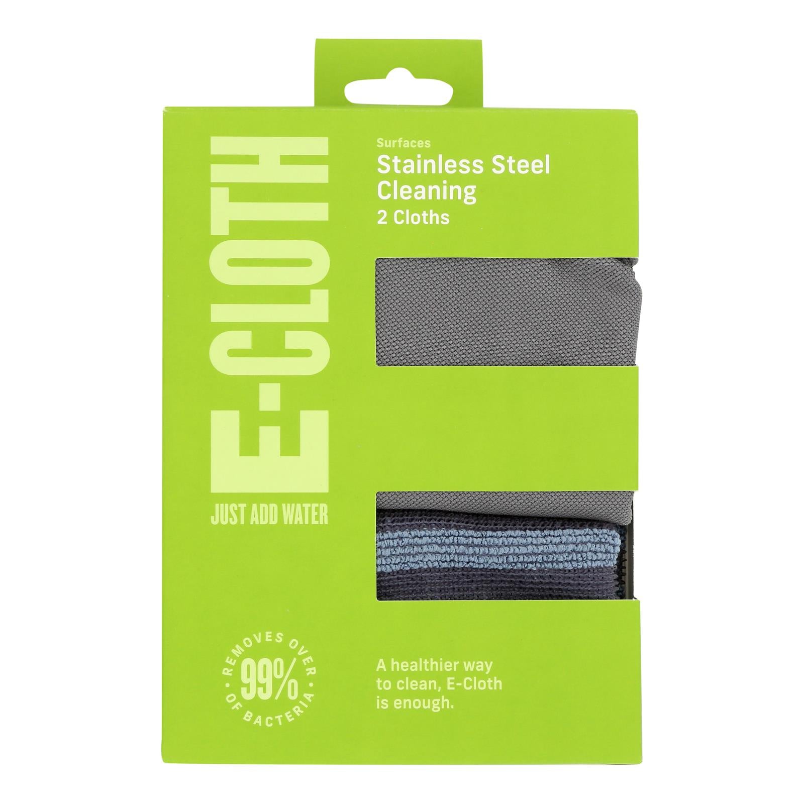 E-cloth Stainless Steel Cleaning Cloth - 2 Pack