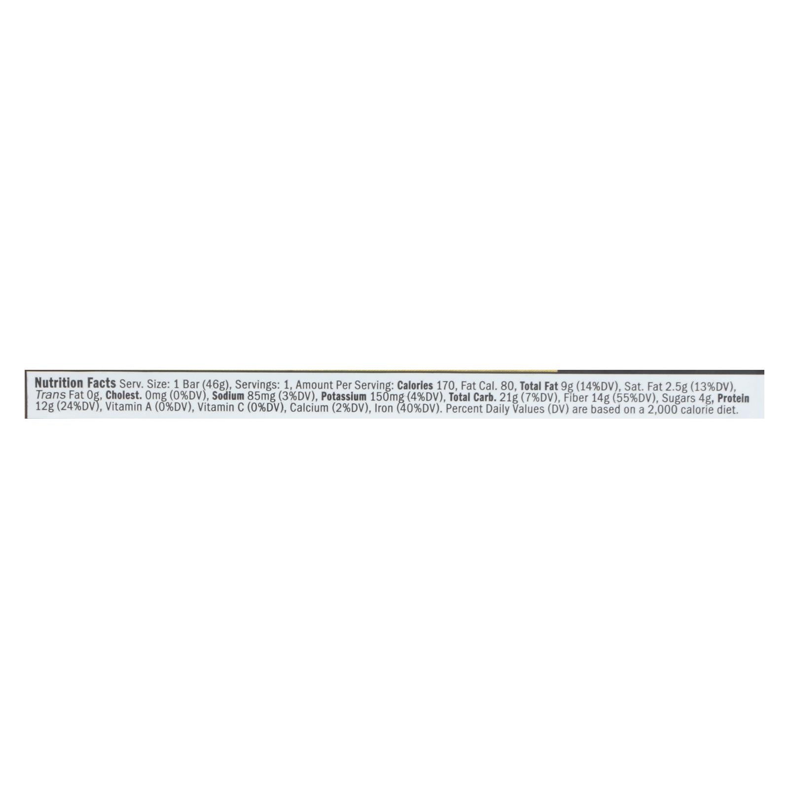Raw Rev Glo Double Chocolate Brownie Batter Bar - Case of 12 - 1.6 OZ
