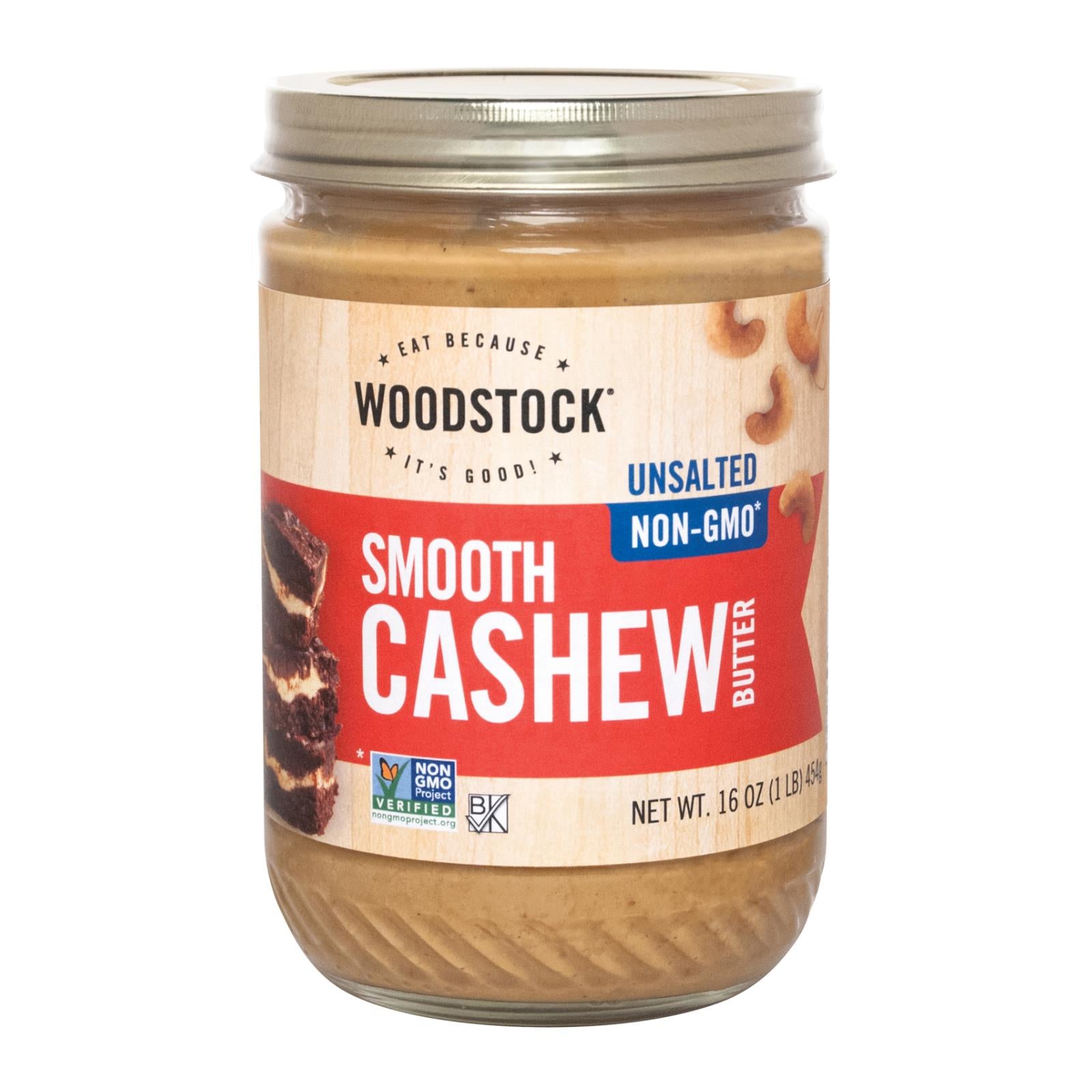 Woodstock Non-GMO Smooth Cashew Butter, 12 Pack, 16oz