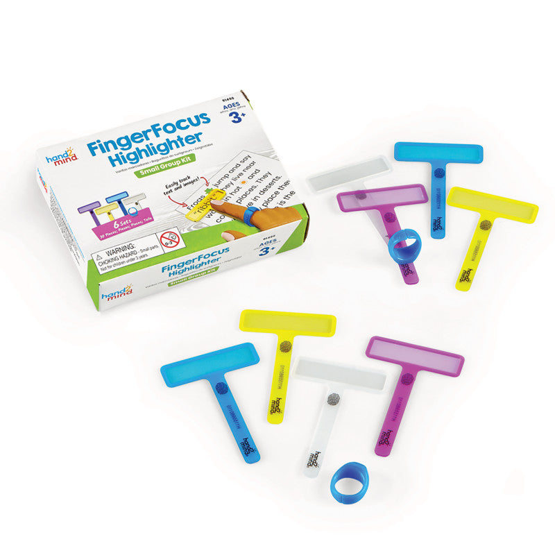HAND2MIND - FingerFocus® Highlighter, Small Group Set, 6 Sets