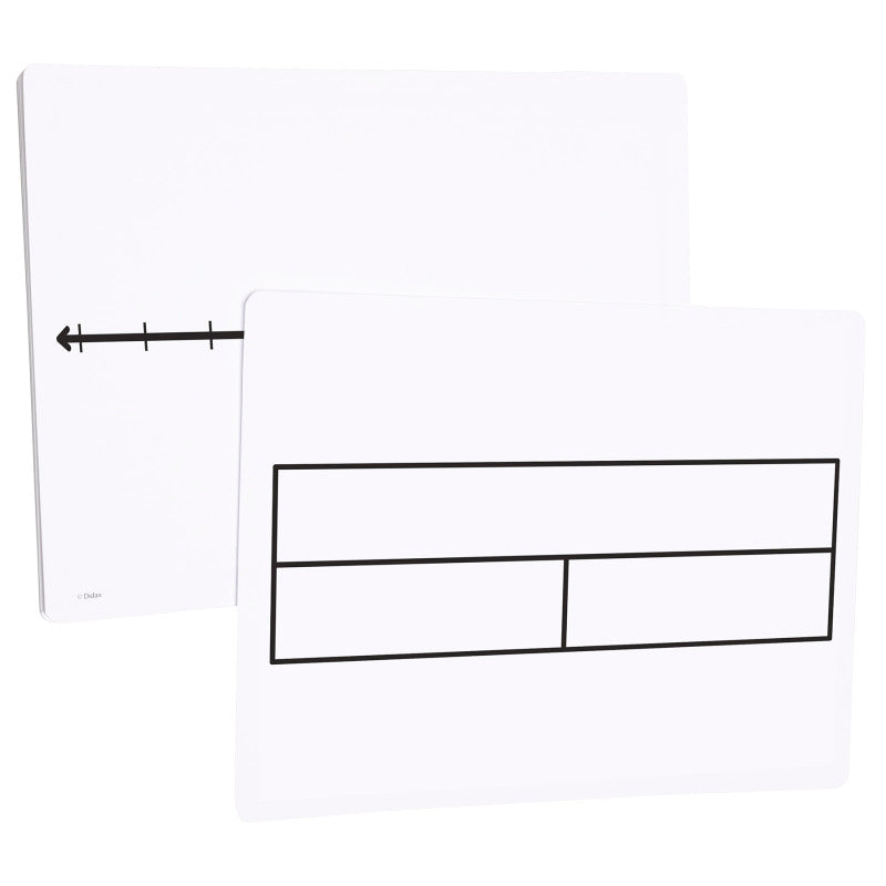 DIDAX - Write-On/Wipe-Off Part-Part-Whole/Number Line Mats, Pack of 10