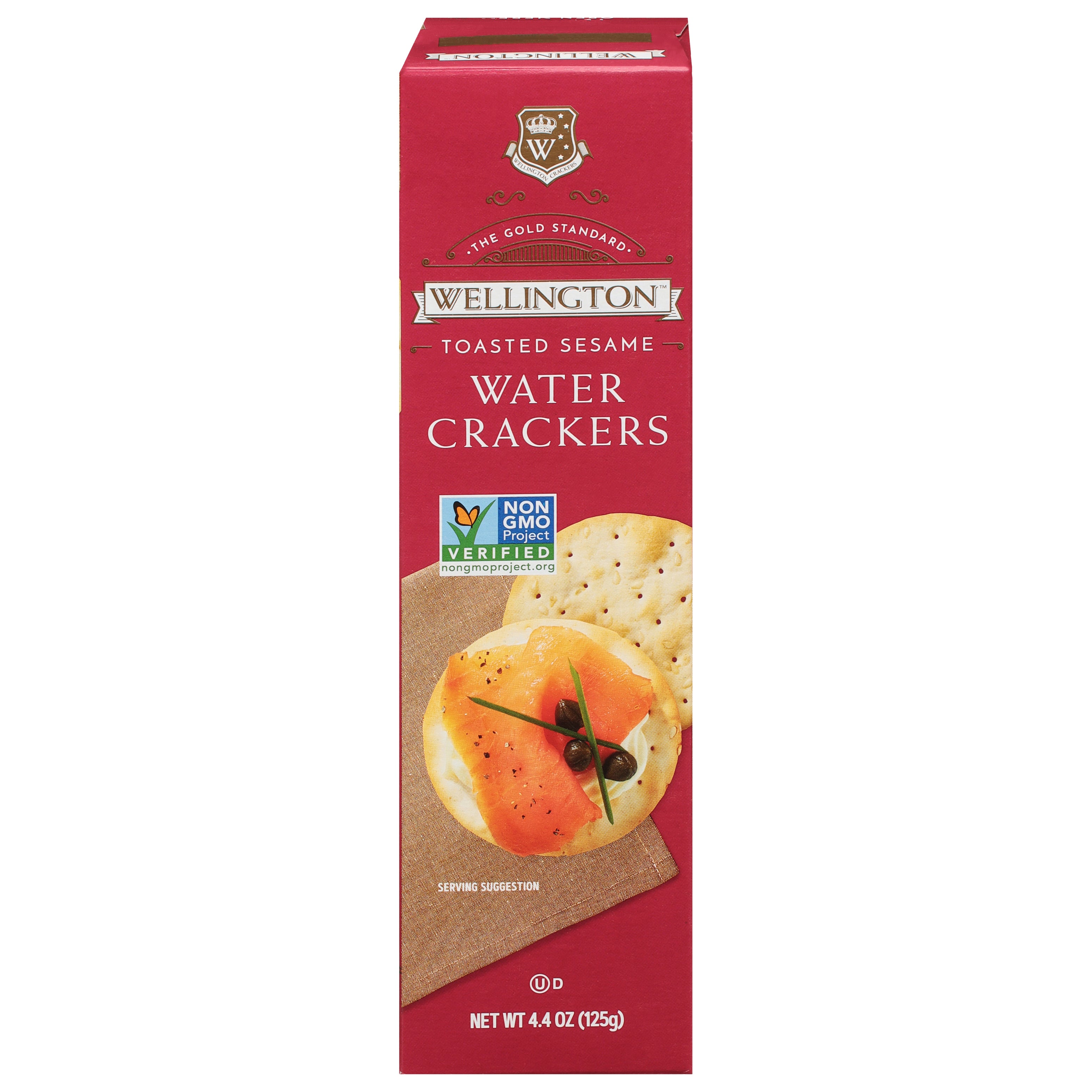Wellington Toasted Sesame Water Crackers 4.4 oz - Case of 12