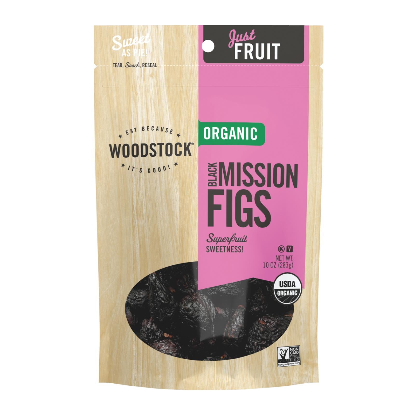 Woodstock Organic Unsweetened Black Mission Figs 8x10oz