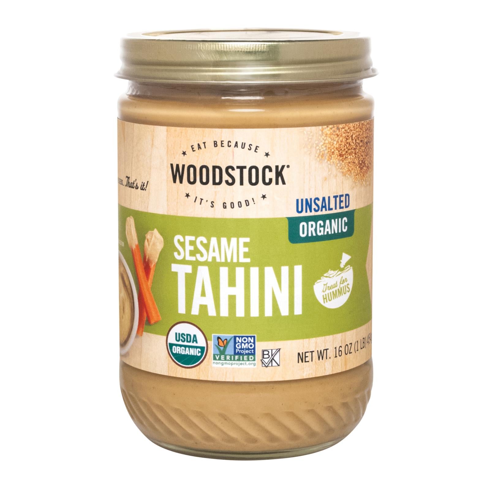 Woodstock Organic Unsalted Sesame Tahini, 12x16 Oz