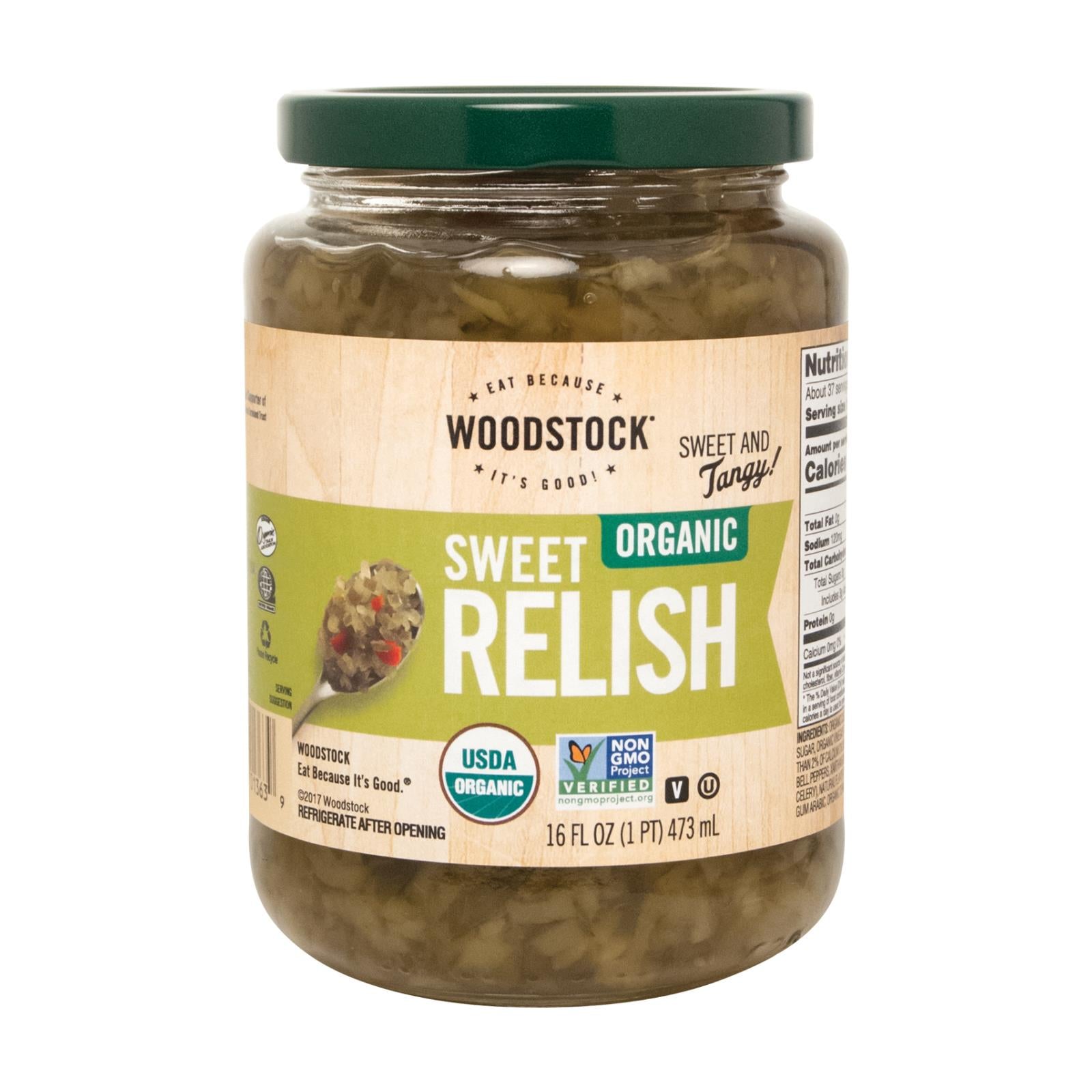 Woodstock Organic Sweet Relish - Case Of 12 - 16 Oz