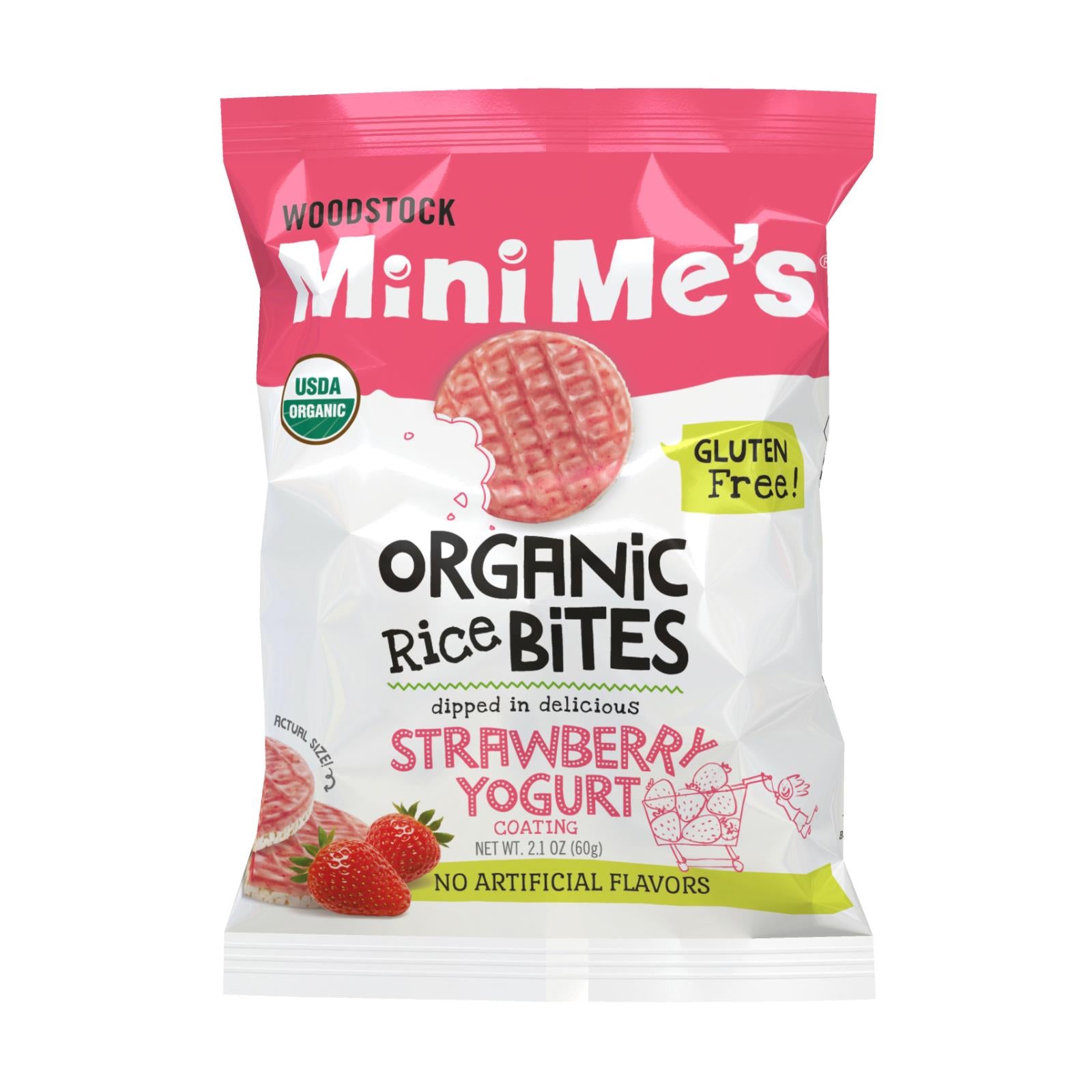 Woodstock Organic Strawberry Yogurt Rice Bites, 8 Pack